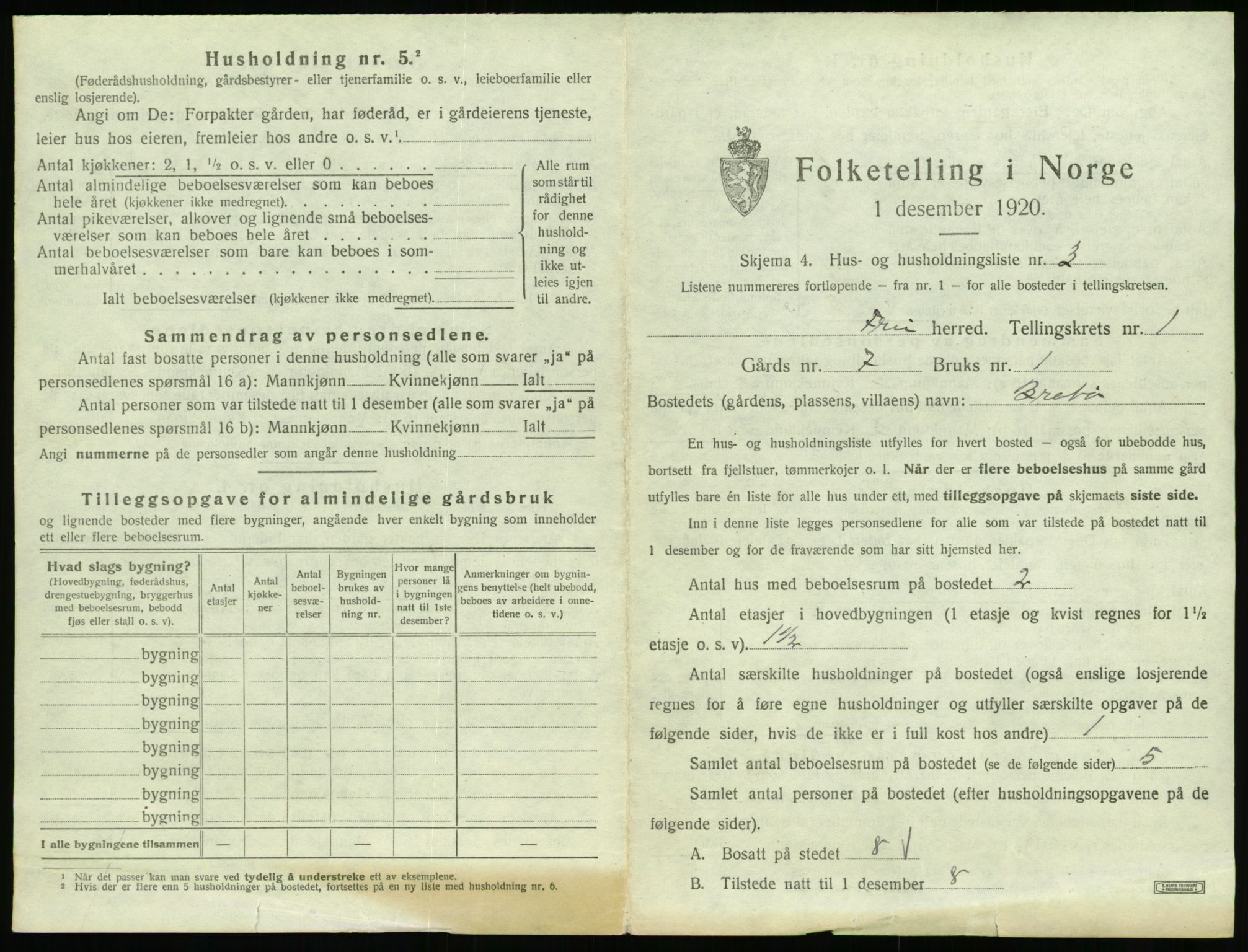 SAT, 1920 census for Frei, 1920, p. 29