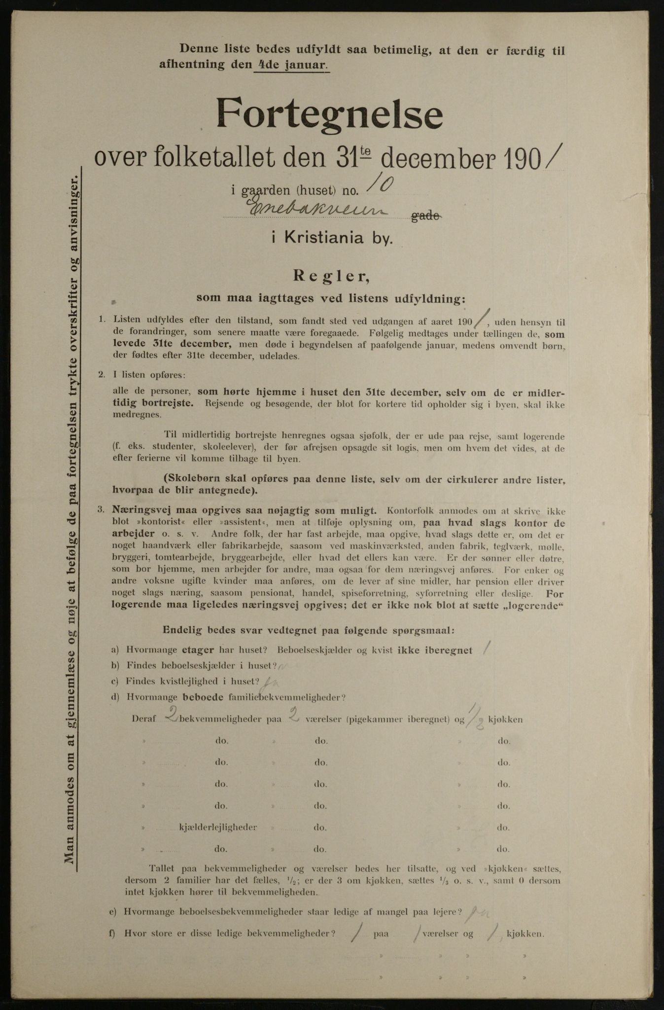 OBA, Municipal Census 1901 for Kristiania, 1901, p. 3344