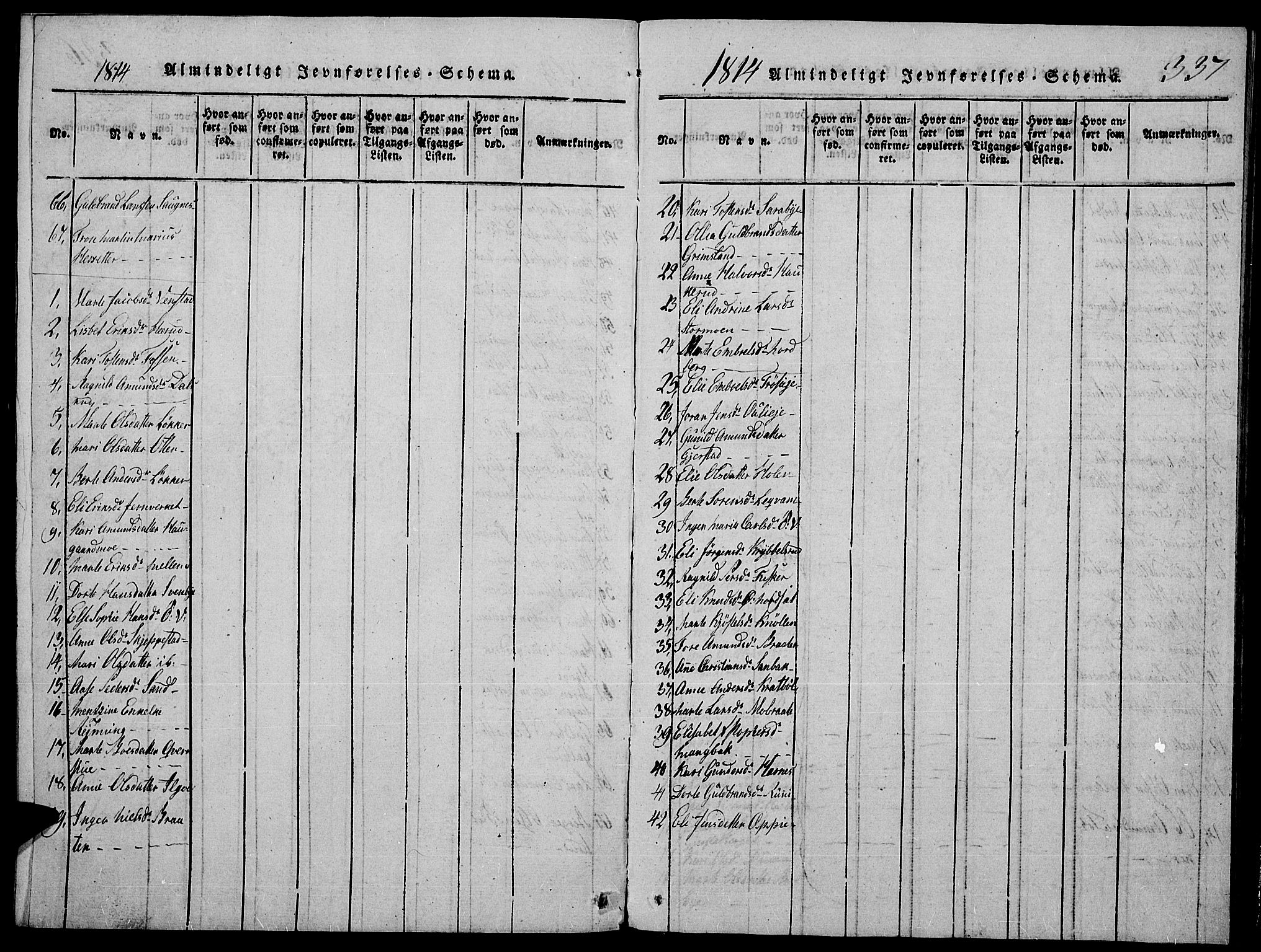 Strøm-Odalen prestekontor, SAH/PREST-028/H/Ha/Hab/L0001: Parish register (copy) no. 1, 1813-1825, p. 337