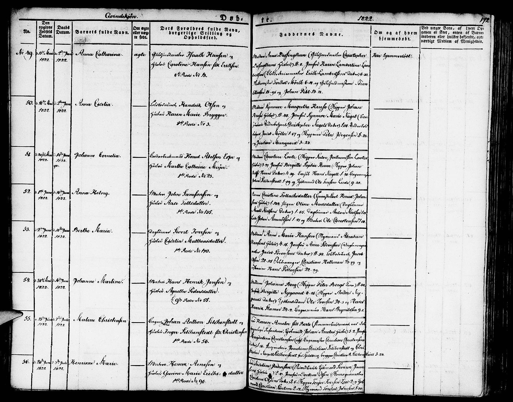 Nykirken Sokneprestembete, AV/SAB-A-77101/H/Haa/L0012: Parish register (official) no. A 12, 1821-1844, p. 172