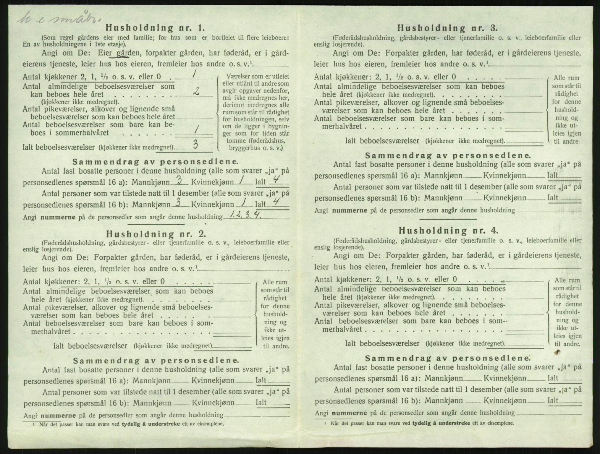 SAK, 1920 census for Fjære, 1920, p. 2054