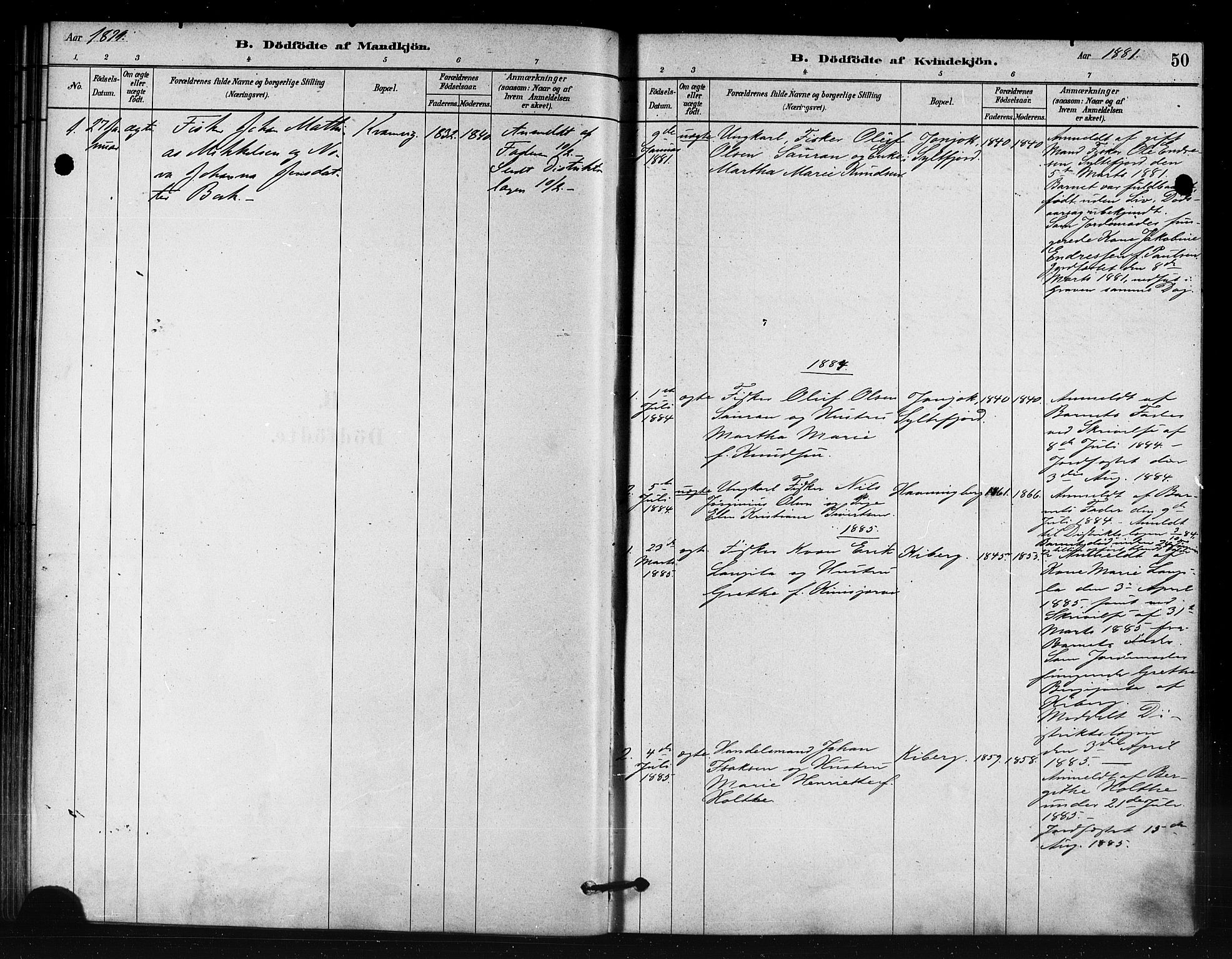 Vardø sokneprestkontor, SATØ/S-1332/H/Ha/L0008kirke: Parish register (official) no. 8, 1879-1887, p. 50