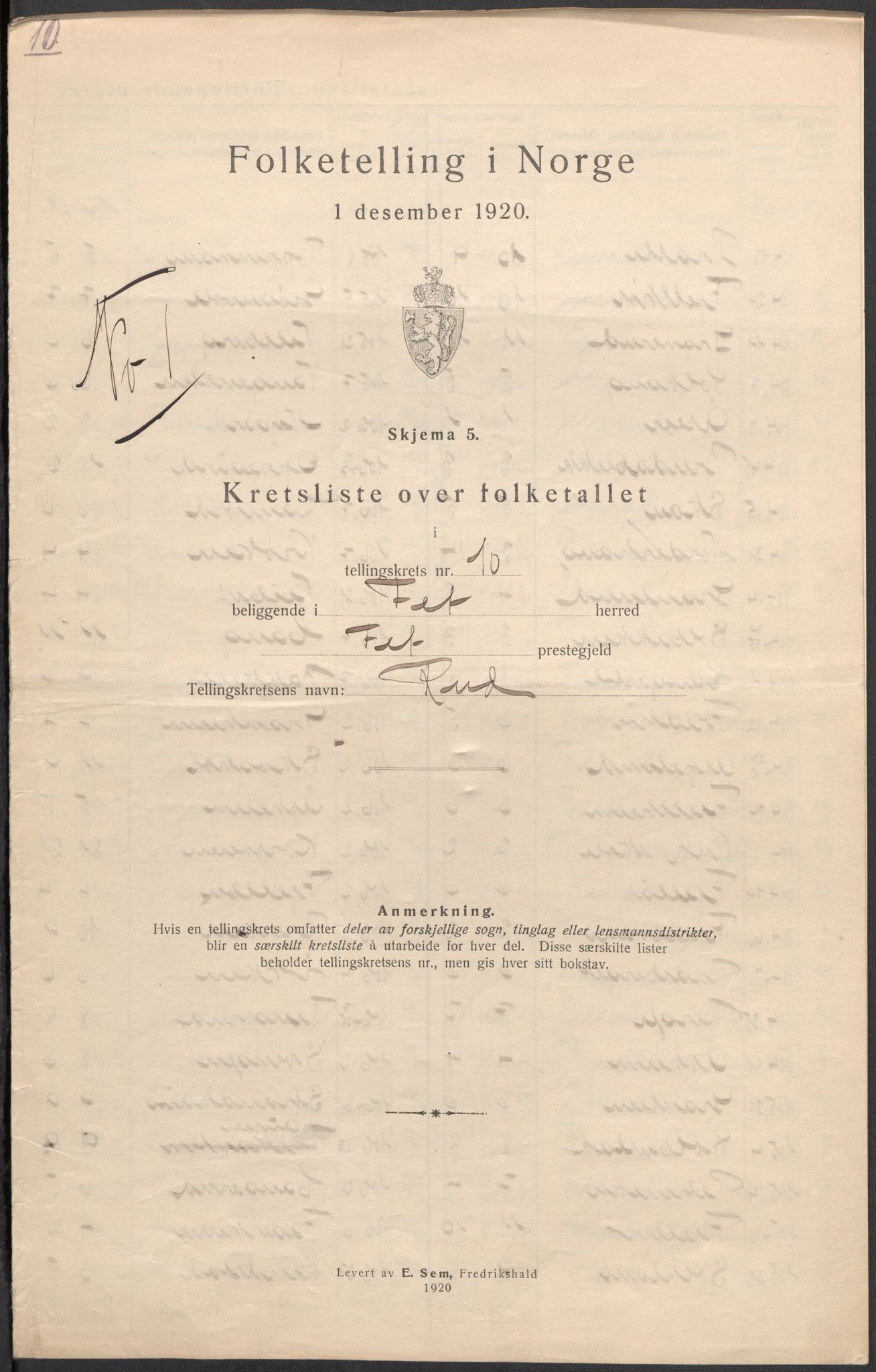 SAO, 1920 census for Fet, 1920, p. 35