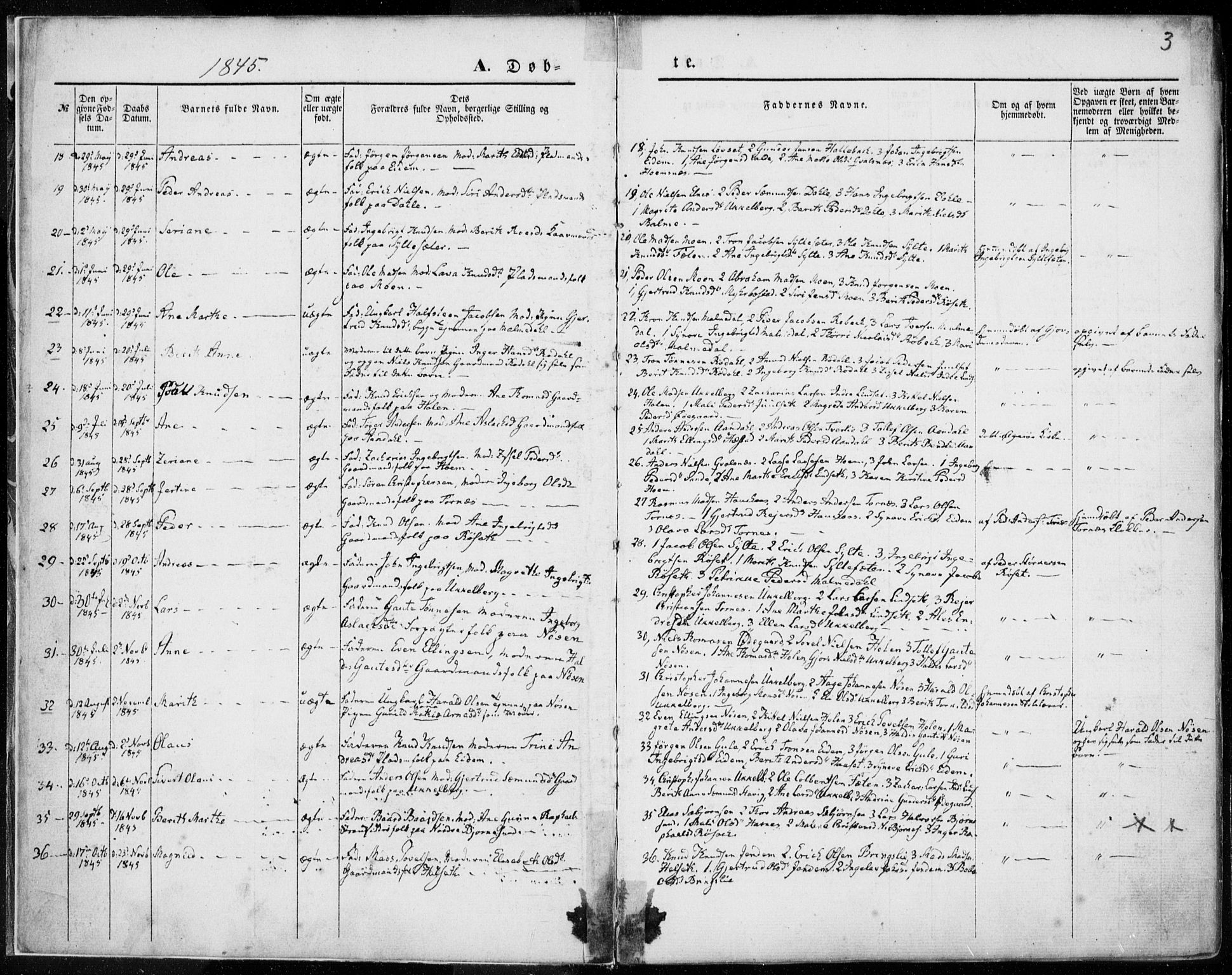 Ministerialprotokoller, klokkerbøker og fødselsregistre - Møre og Romsdal, SAT/A-1454/565/L0748: Parish register (official) no. 565A02, 1845-1872, p. 3