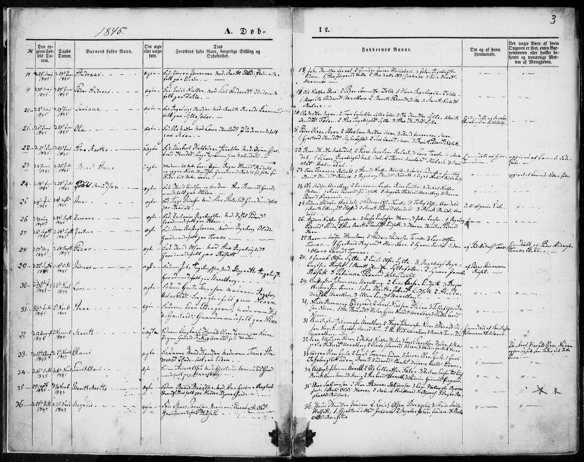 Ministerialprotokoller, klokkerbøker og fødselsregistre - Møre og Romsdal, AV/SAT-A-1454/565/L0748: Parish register (official) no. 565A02, 1845-1872, p. 3