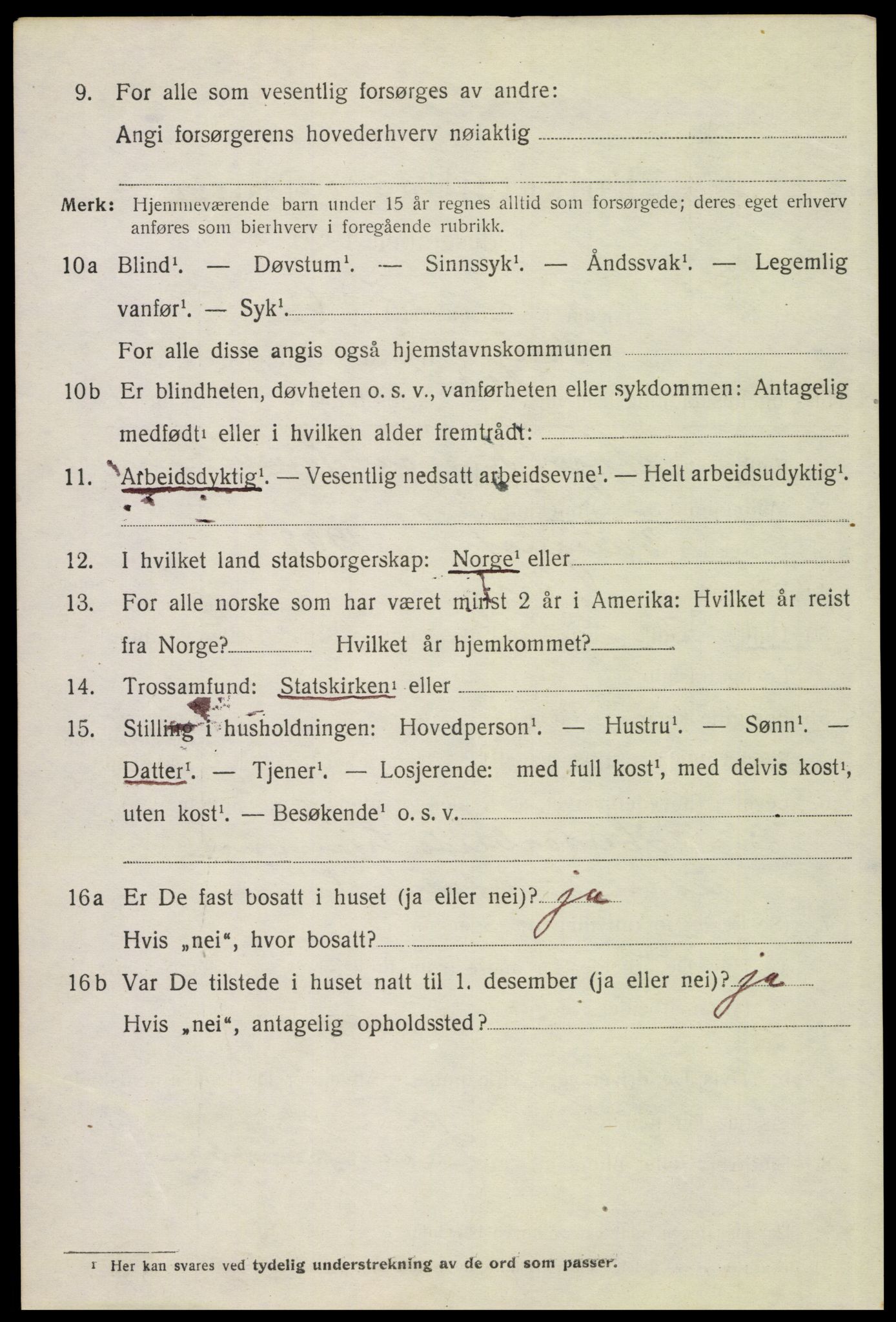 SAH, 1920 census for Vinger, 1920, p. 8367