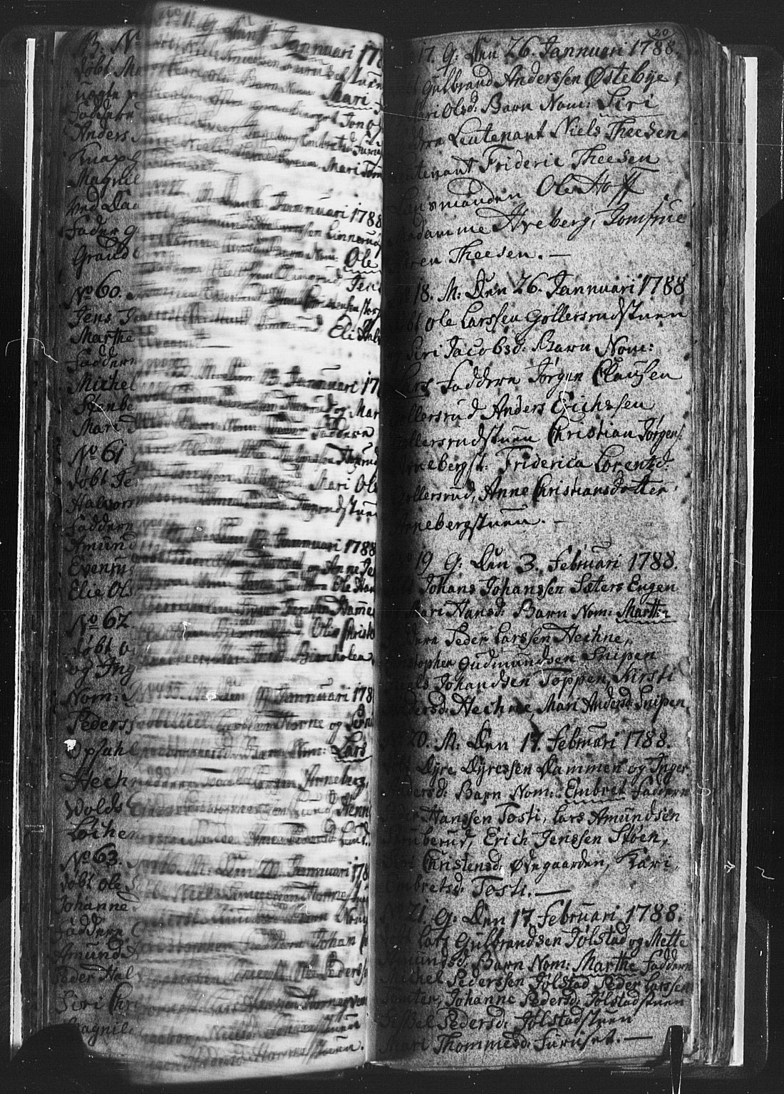 Romedal prestekontor, SAH/PREST-004/L/L0001: Parish register (copy) no. 1, 1785-1794, p. 20