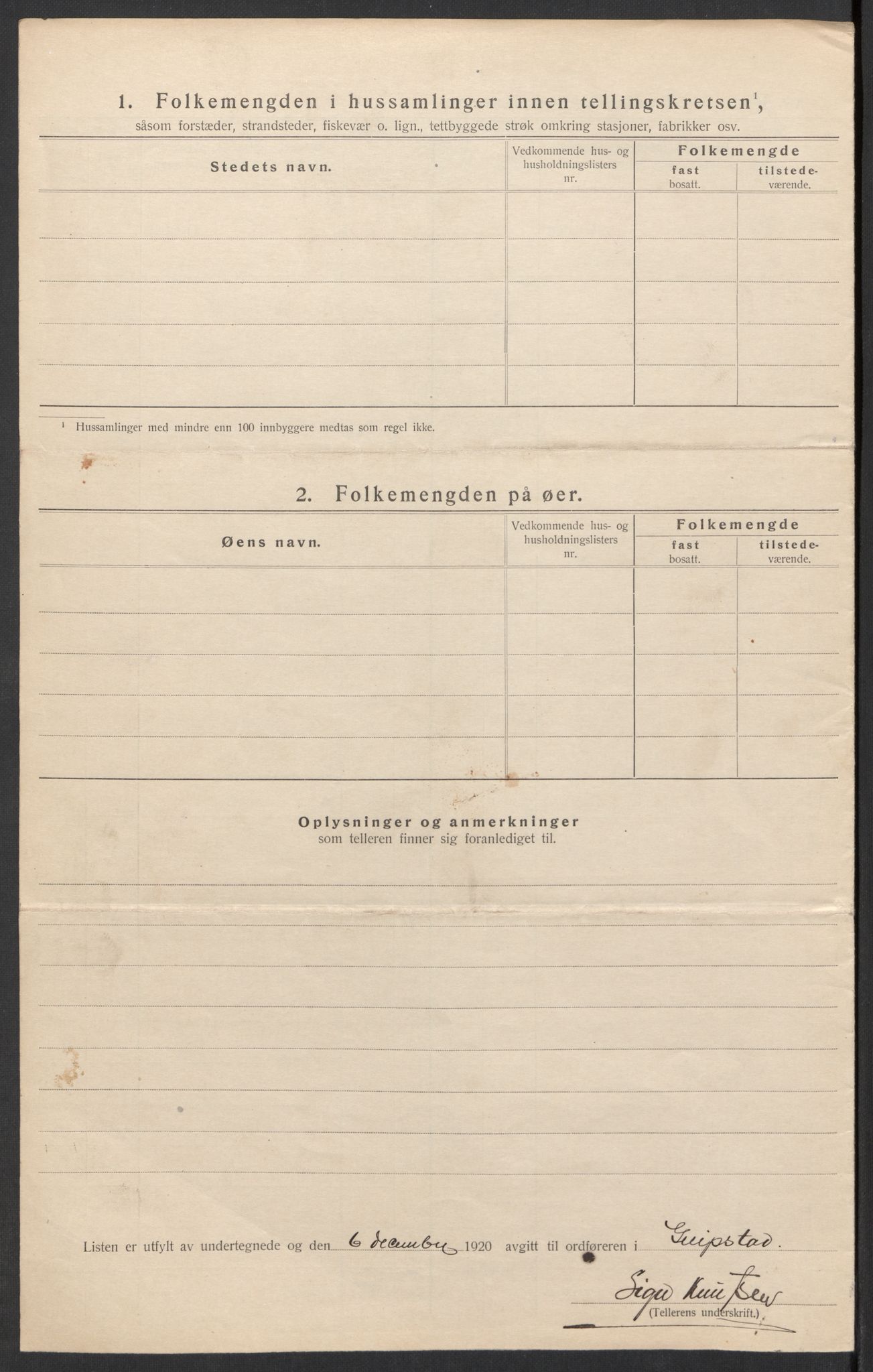 SAK, 1920 census for Greipstad, 1920, p. 15