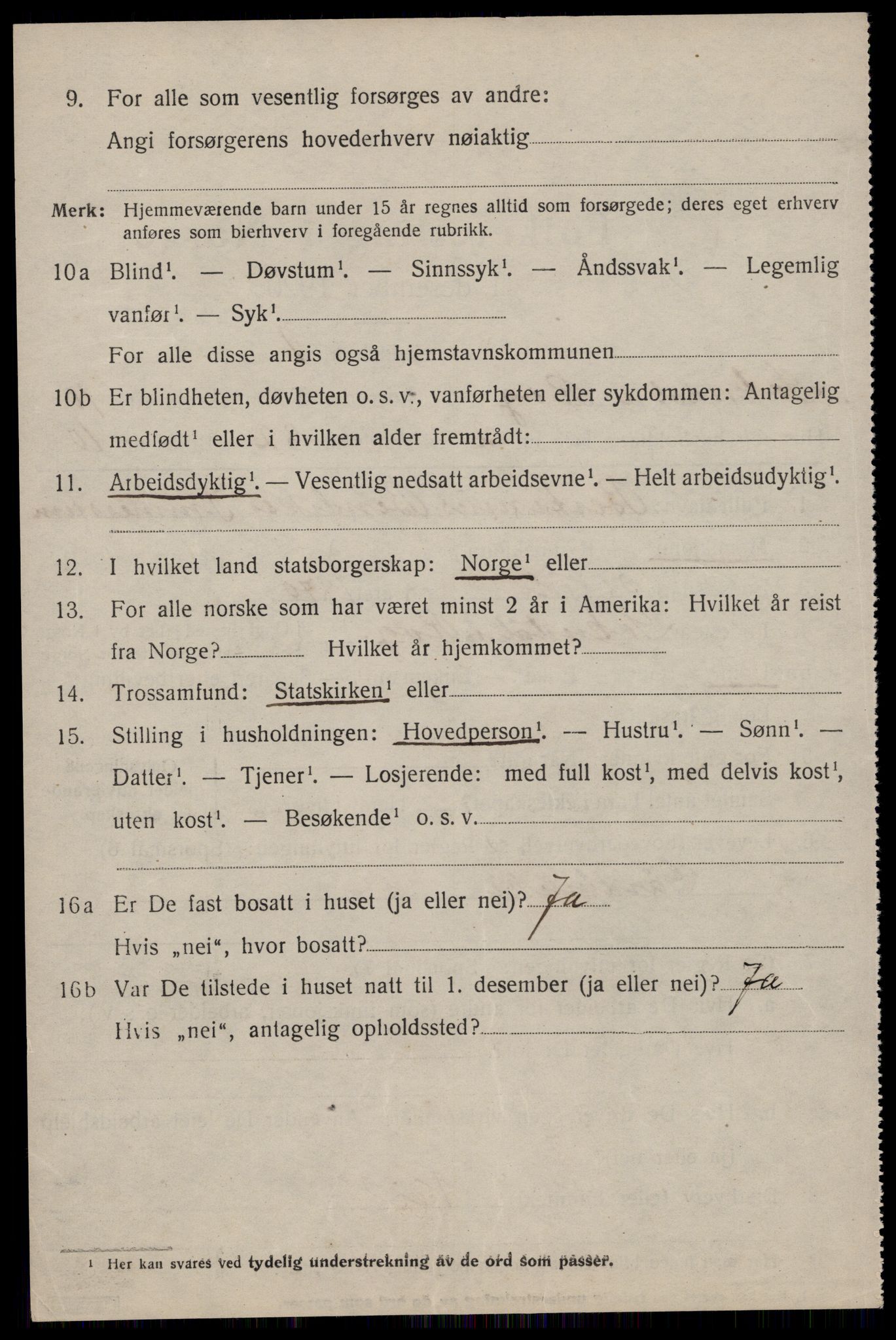 SAST, 1920 census for Sokndal, 1920, p. 5724