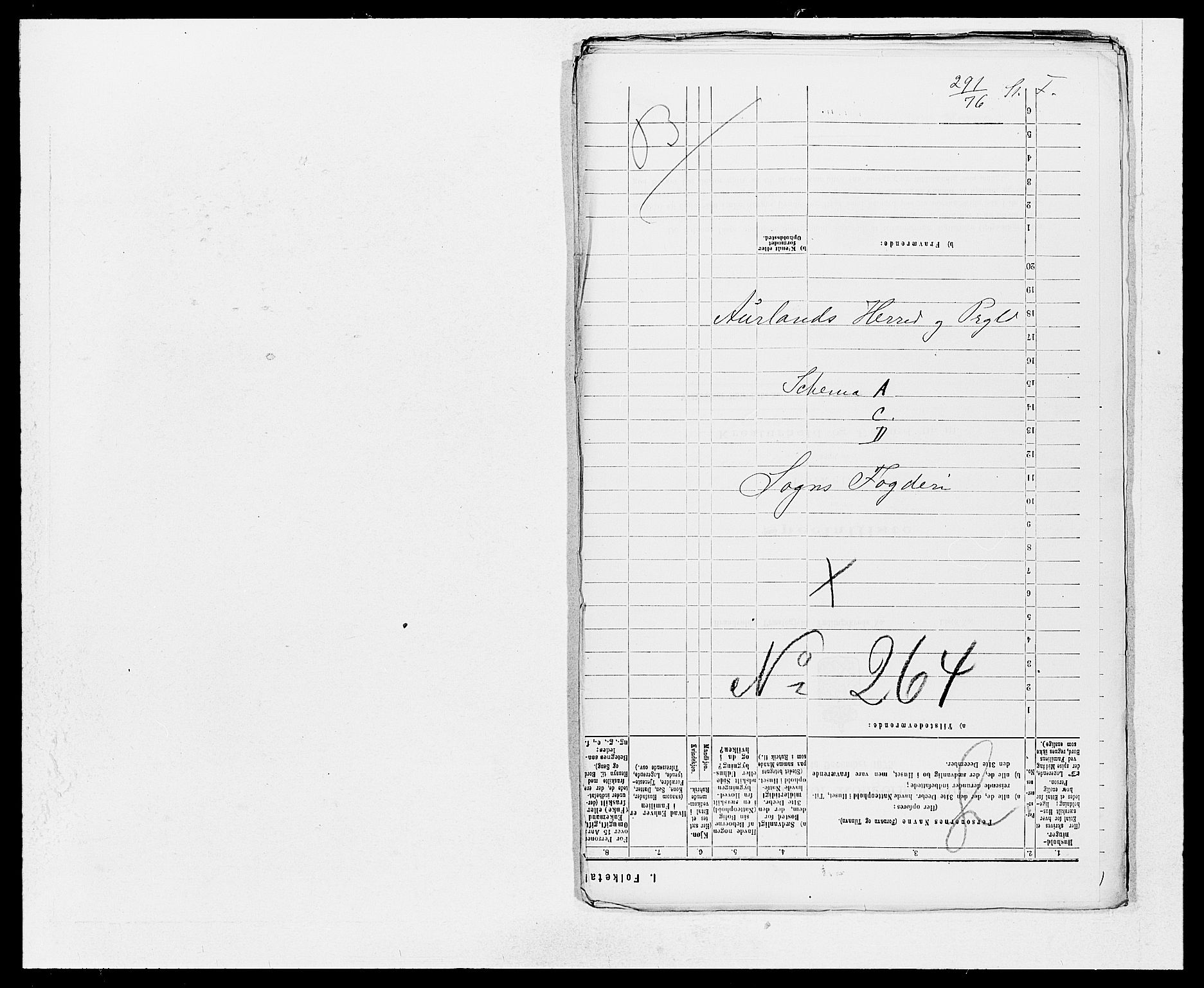 SAB, 1875 census for 1421P Aurland, 1875, p. 1