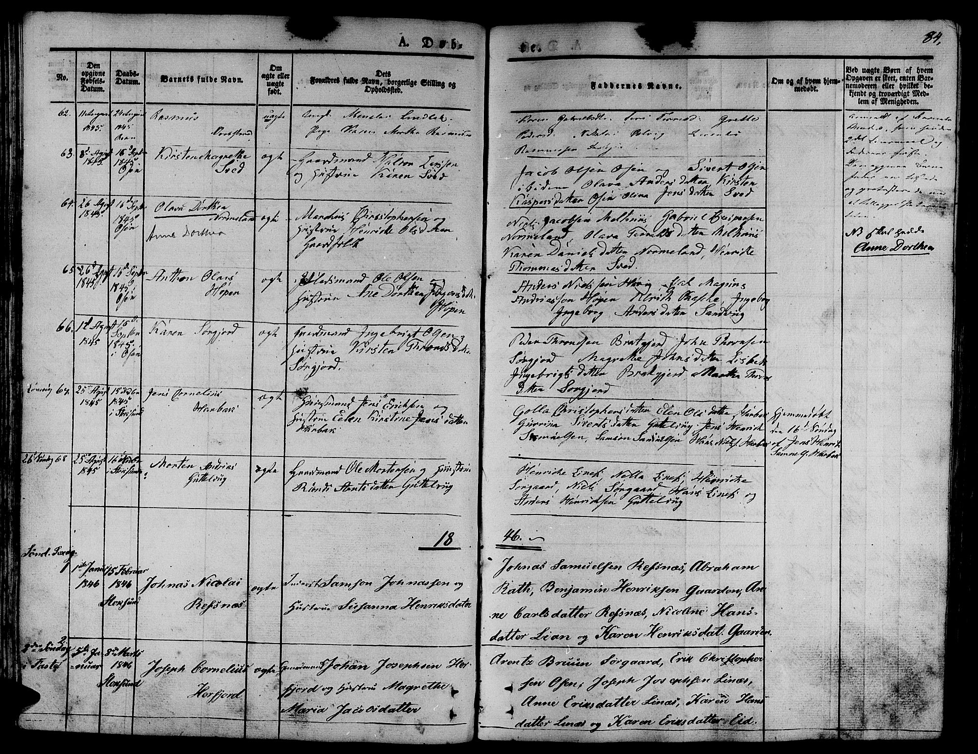 Ministerialprotokoller, klokkerbøker og fødselsregistre - Sør-Trøndelag, SAT/A-1456/657/L0703: Parish register (official) no. 657A04, 1831-1846, p. 84