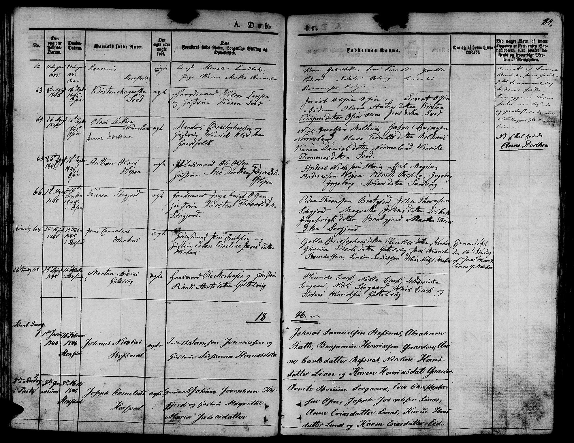 Ministerialprotokoller, klokkerbøker og fødselsregistre - Sør-Trøndelag, AV/SAT-A-1456/657/L0703: Parish register (official) no. 657A04, 1831-1846, p. 84