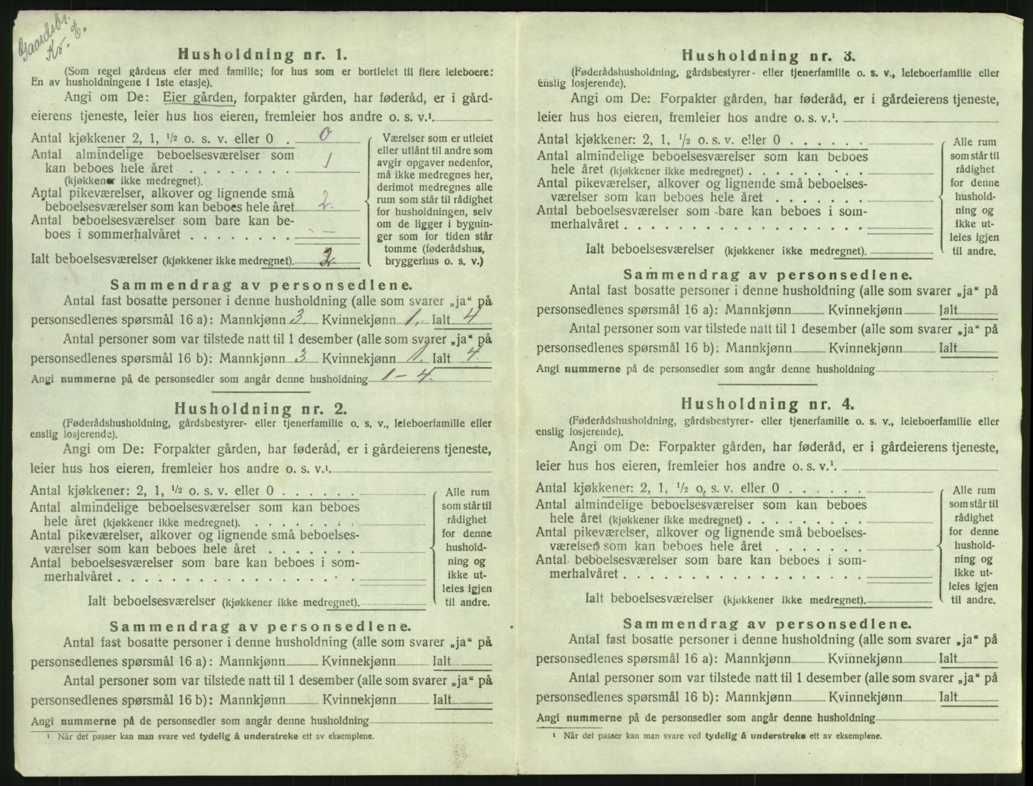 SAH, 1920 census for Engerdal, 1920, p. 34