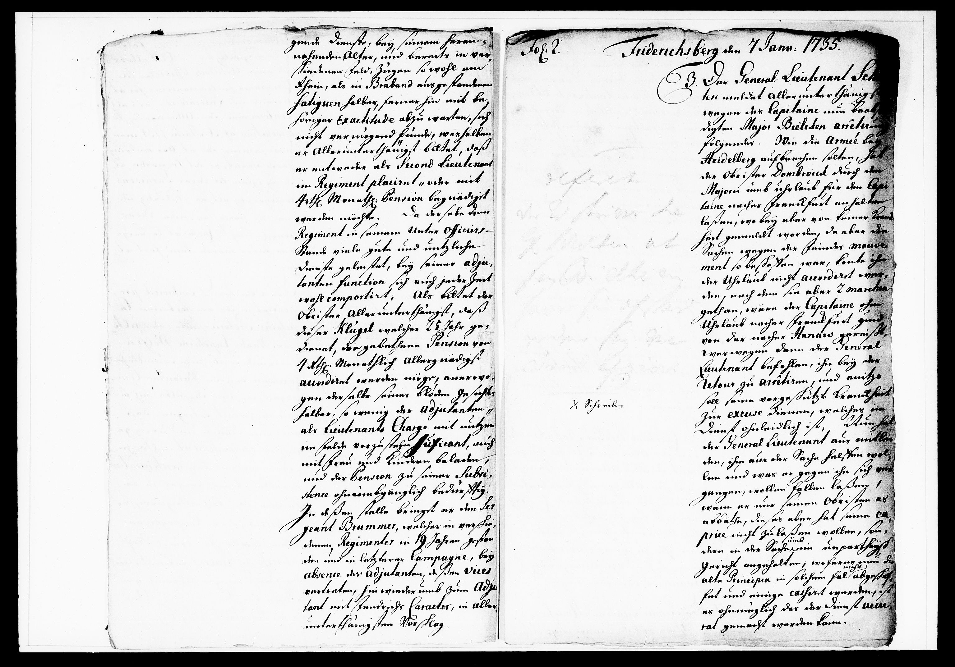 Krigskollegiet, Krigskancelliet, DRA/A-0006/-/1122-1129: Refererede sager, 1735, p. 6