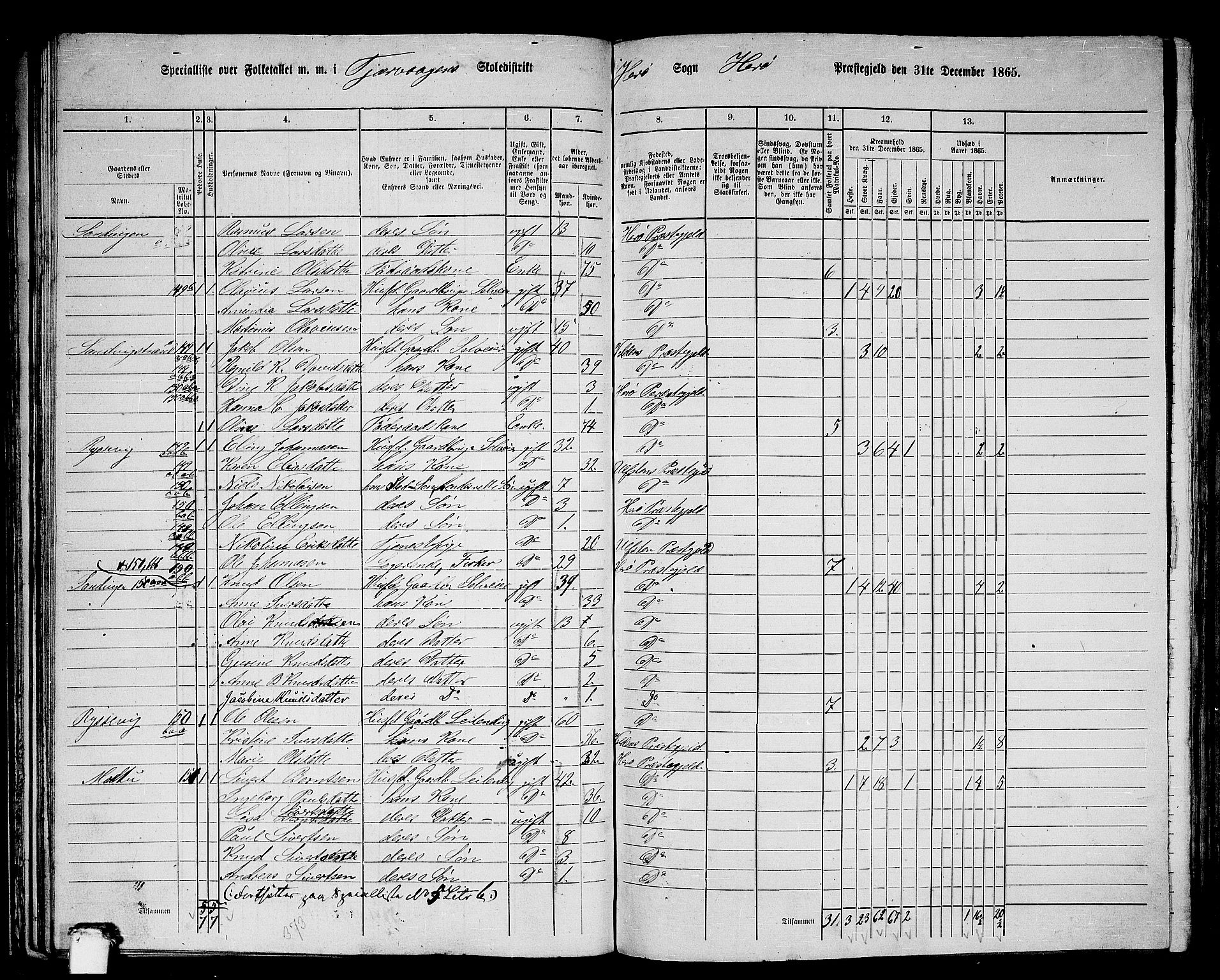 RA, 1865 census for Herøy, 1865, p. 81