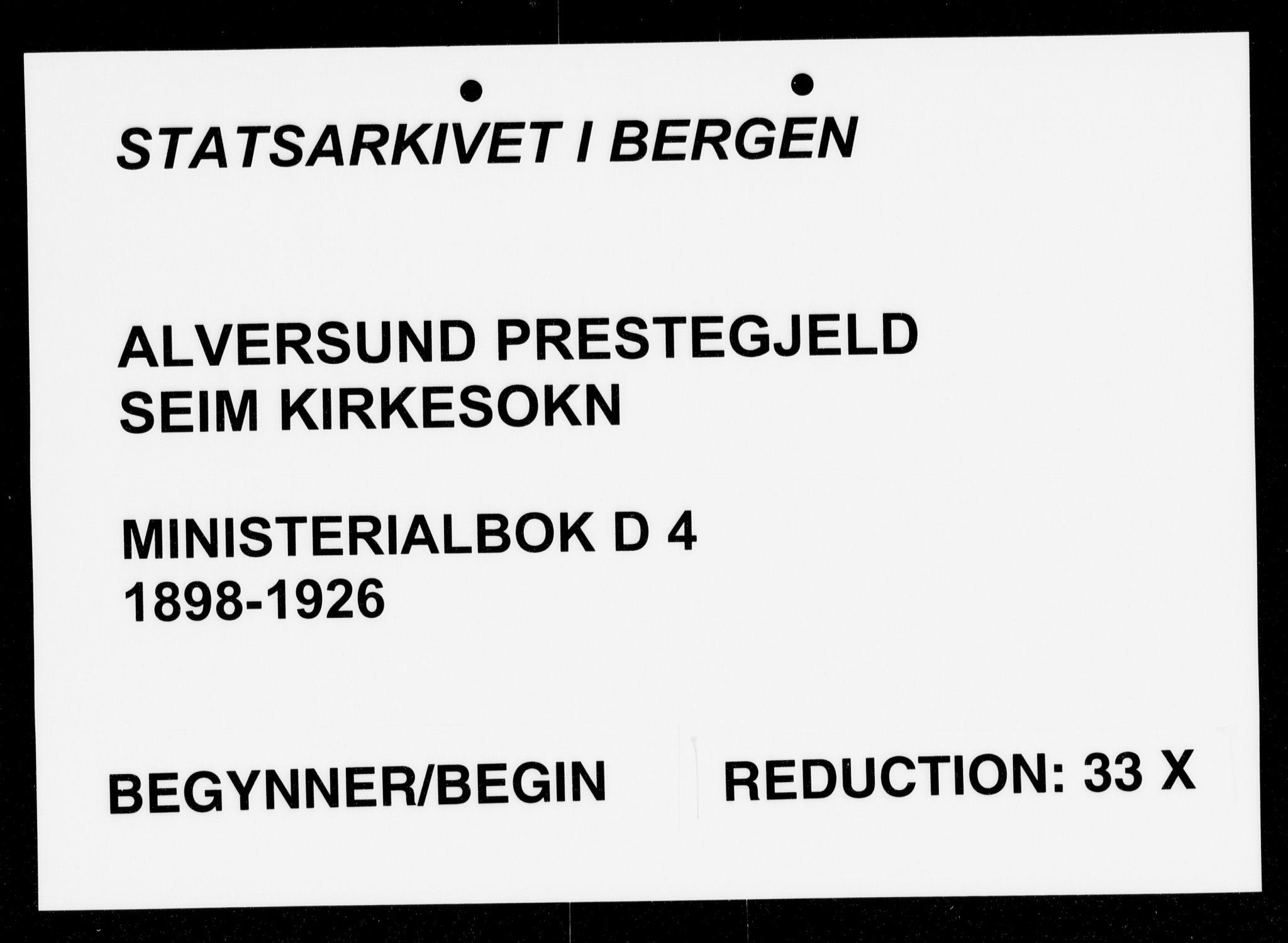 Alversund Sokneprestembete, AV/SAB-A-73901/H/Ha/Haa/Haad/L0004: Parish register (official) no. D 4, 1898-1926