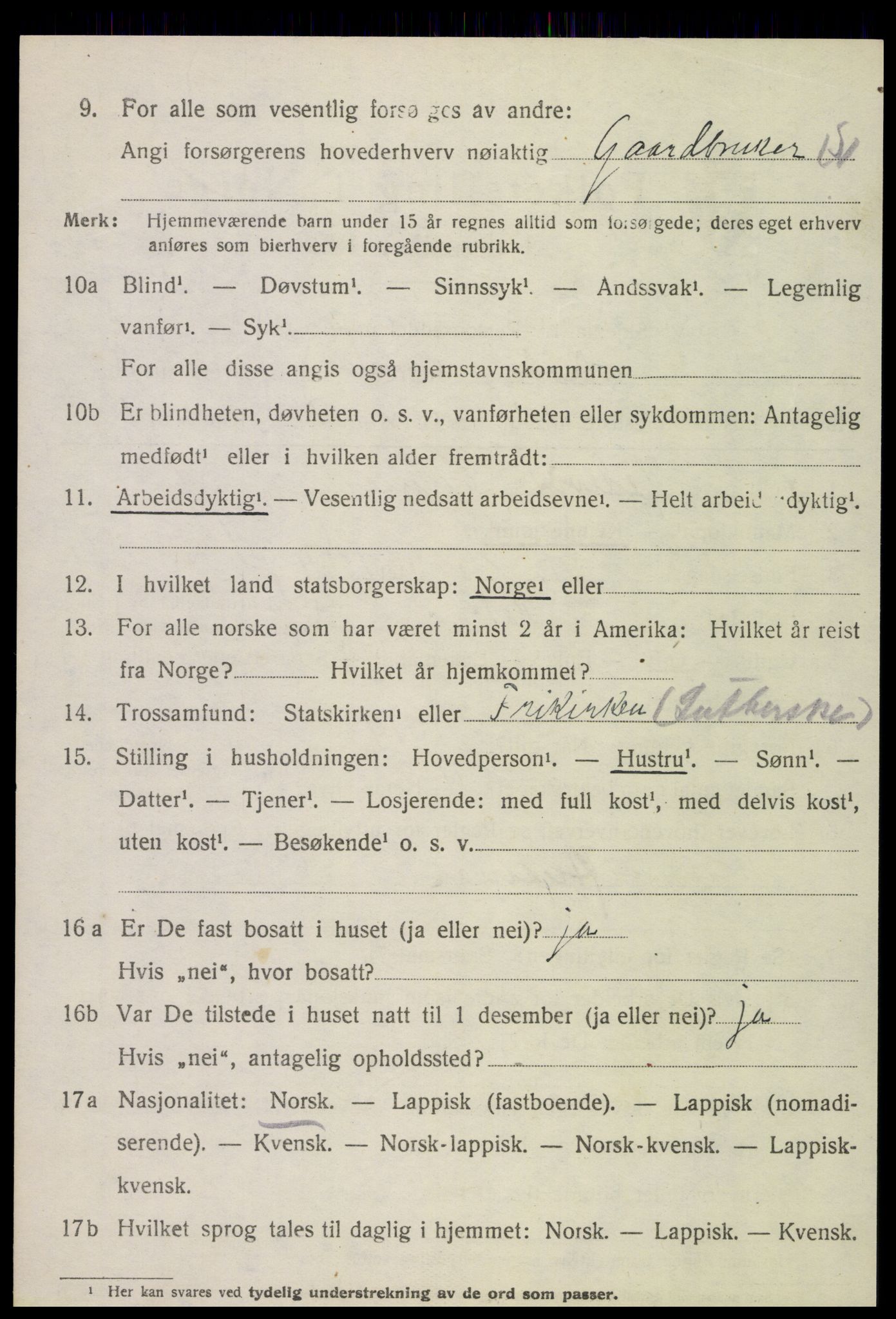 SAT, 1920 census for Rødøy, 1920, p. 2125