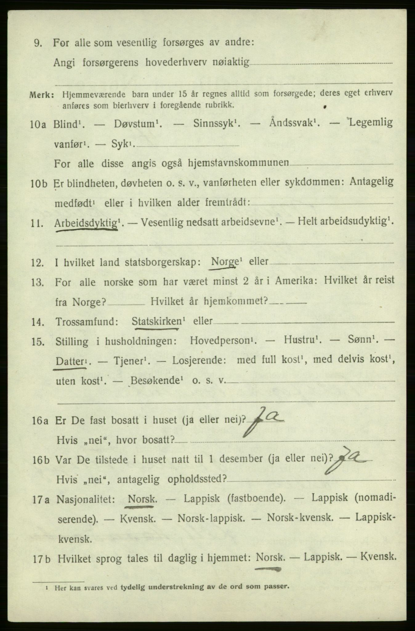 SATØ, 1920 census for Hasvik, 1920, p. 2332