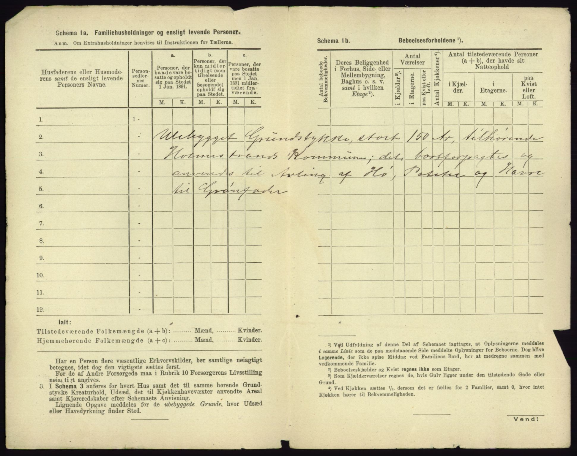 RA, 1891 census for 0702 Holmestrand, 1891, p. 119