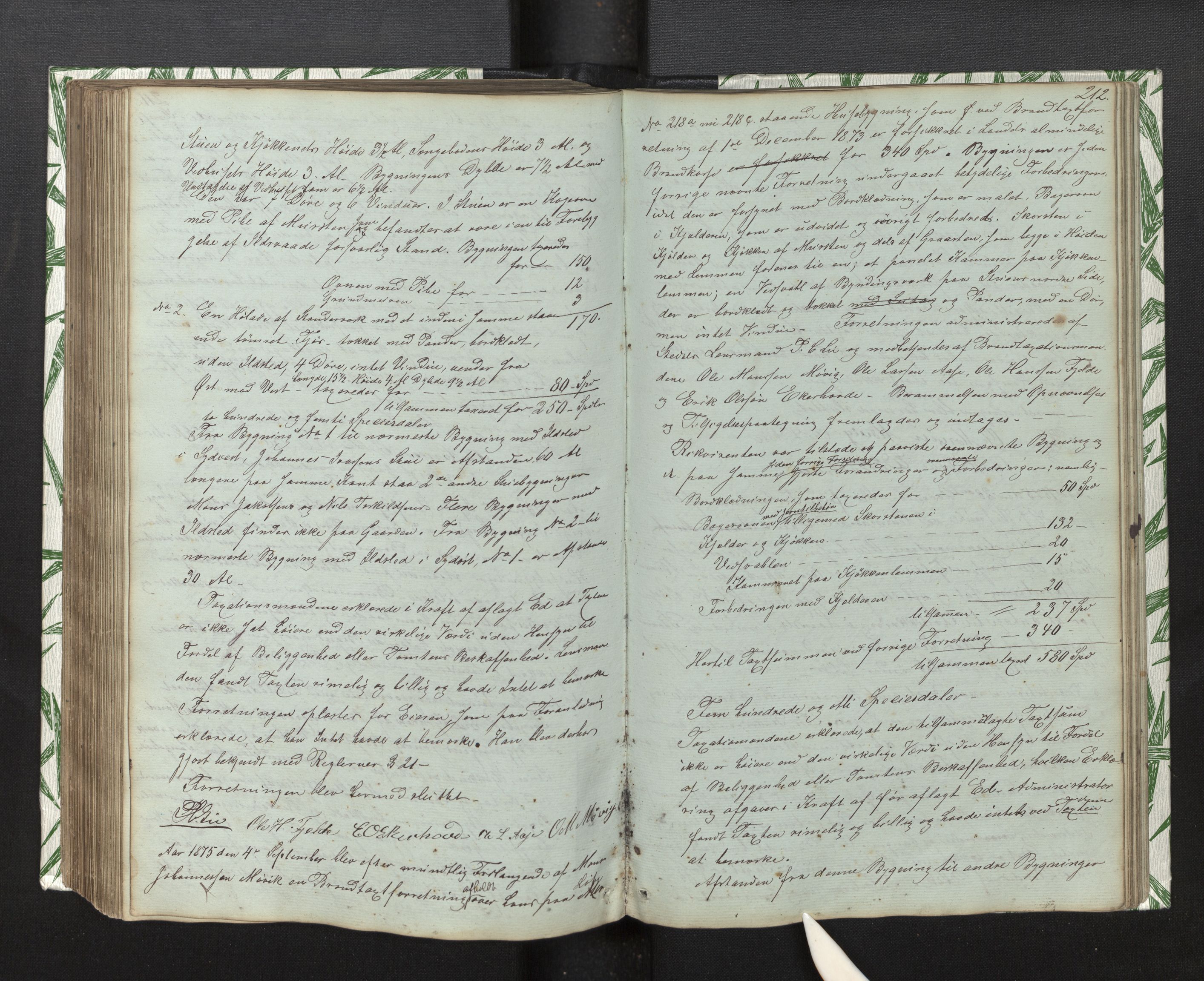 Lensmannen i Fjell, AV/SAB-A-32301/0012/L0001: Branntakstprotokoll, 1846-1877, p. 211b-212a