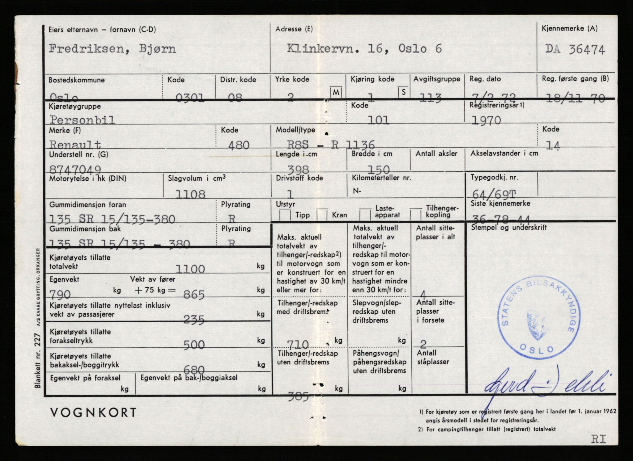 Stavanger trafikkstasjon, SAST/A-101942/0/G/L0006: Registreringsnummer: 34250 - 49007, 1930-1971, p. 653