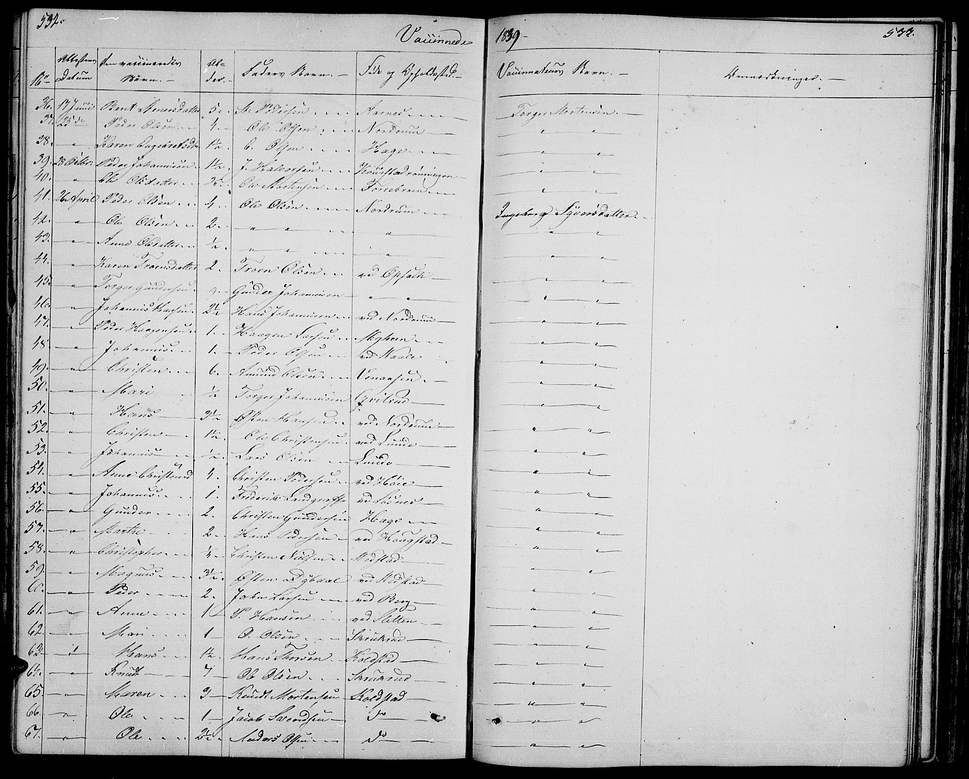 Ringebu prestekontor, SAH/PREST-082/H/Ha/Hab/L0002: Parish register (copy) no. 2, 1839-1853, p. 532-533