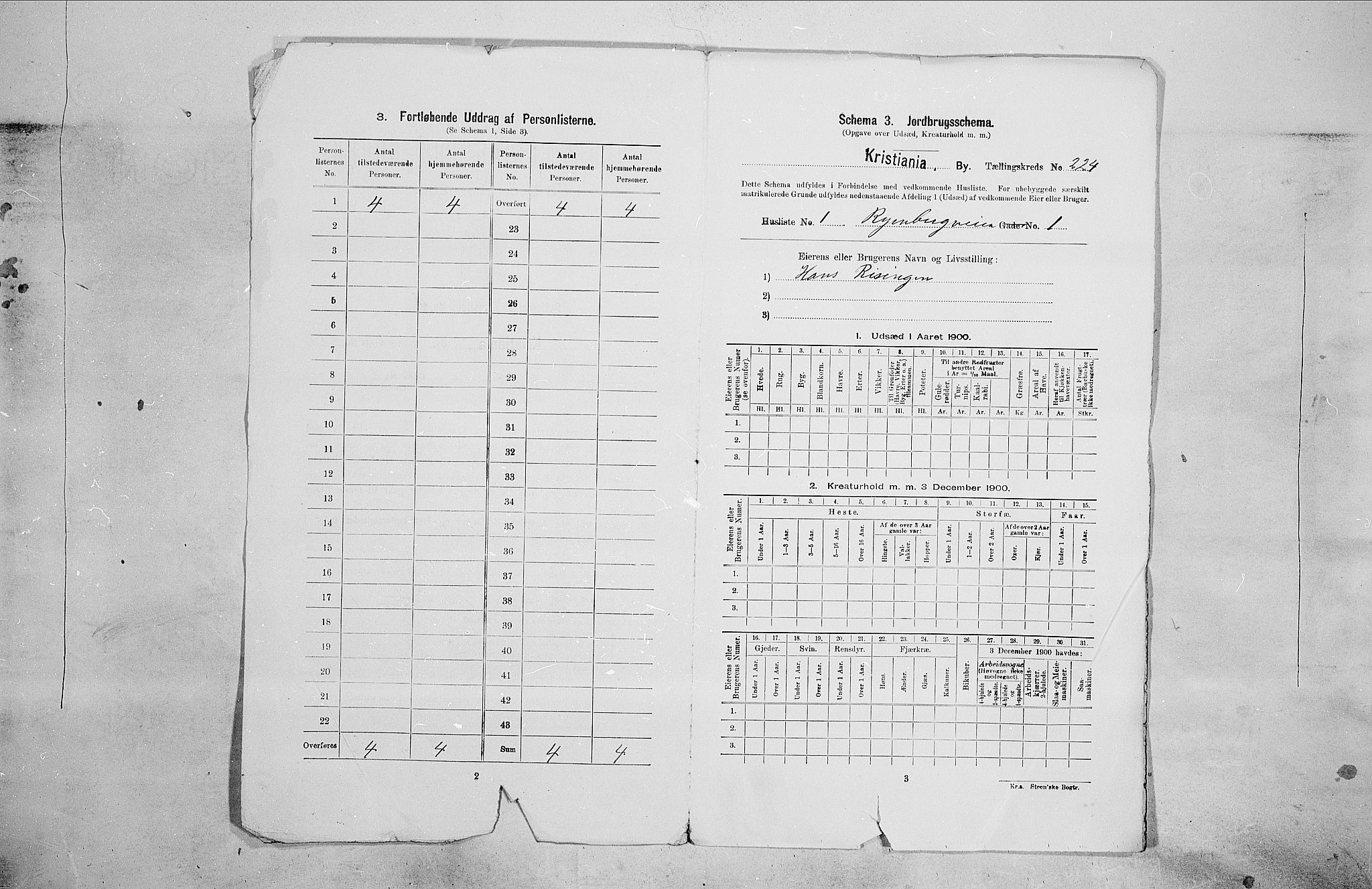 SAO, 1900 census for Kristiania, 1900, p. 77189