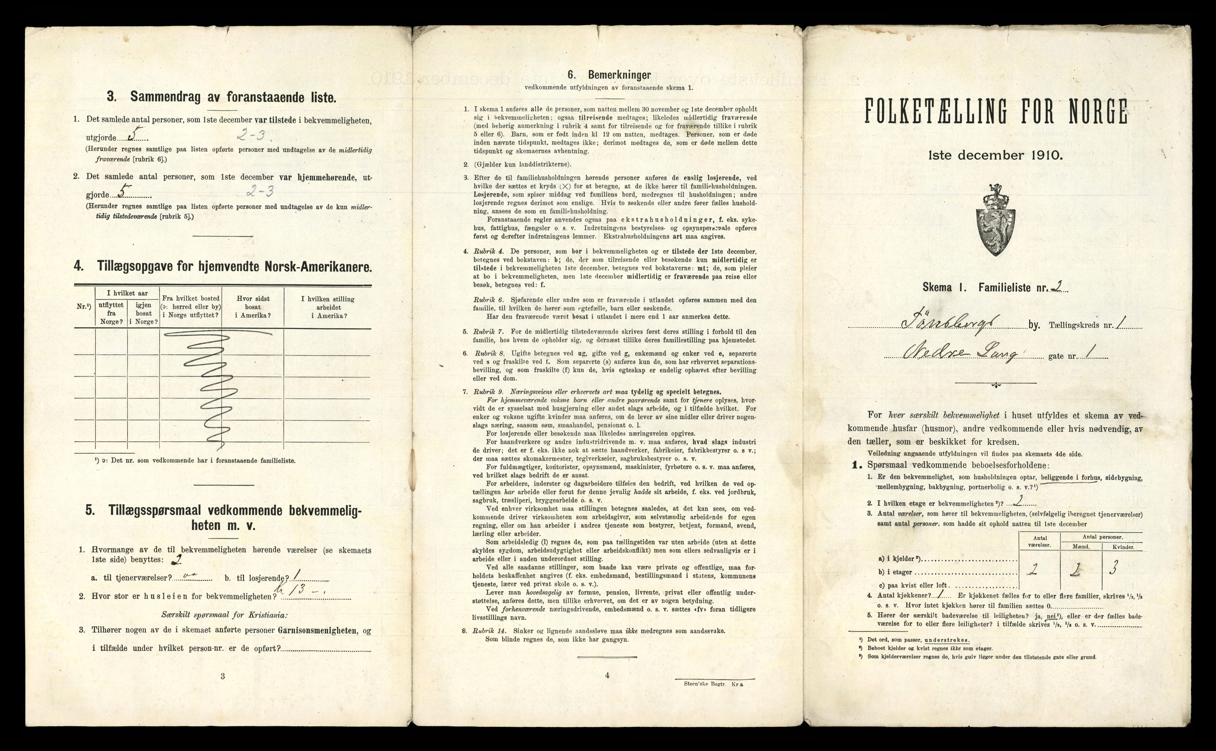 RA, 1910 census for Tønsberg, 1910, p. 101