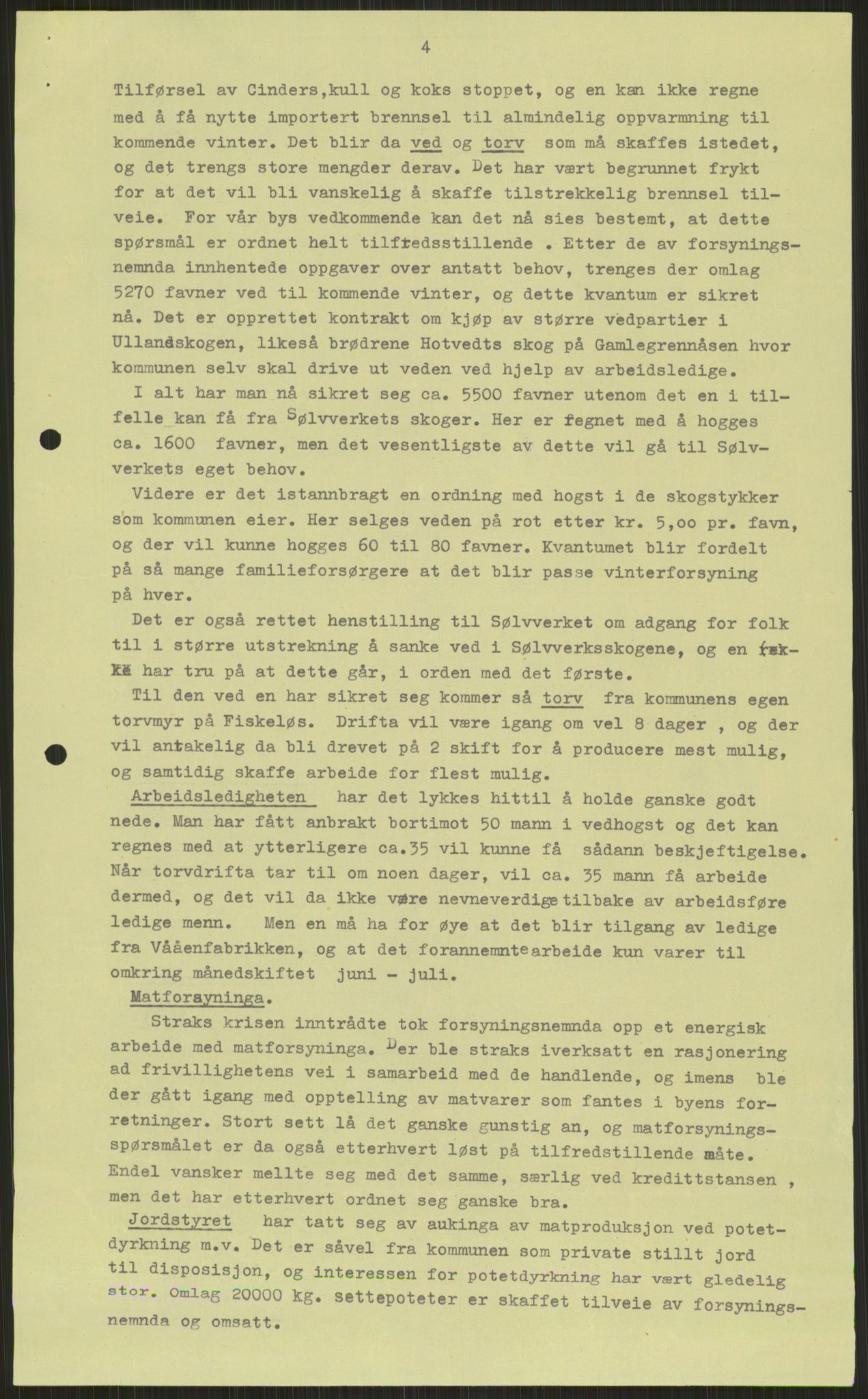 Forsvaret, Forsvarets krigshistoriske avdeling, AV/RA-RAFA-2017/Y/Ya/L0014: II-C-11-31 - Fylkesmenn.  Rapporter om krigsbegivenhetene 1940., 1940, p. 396