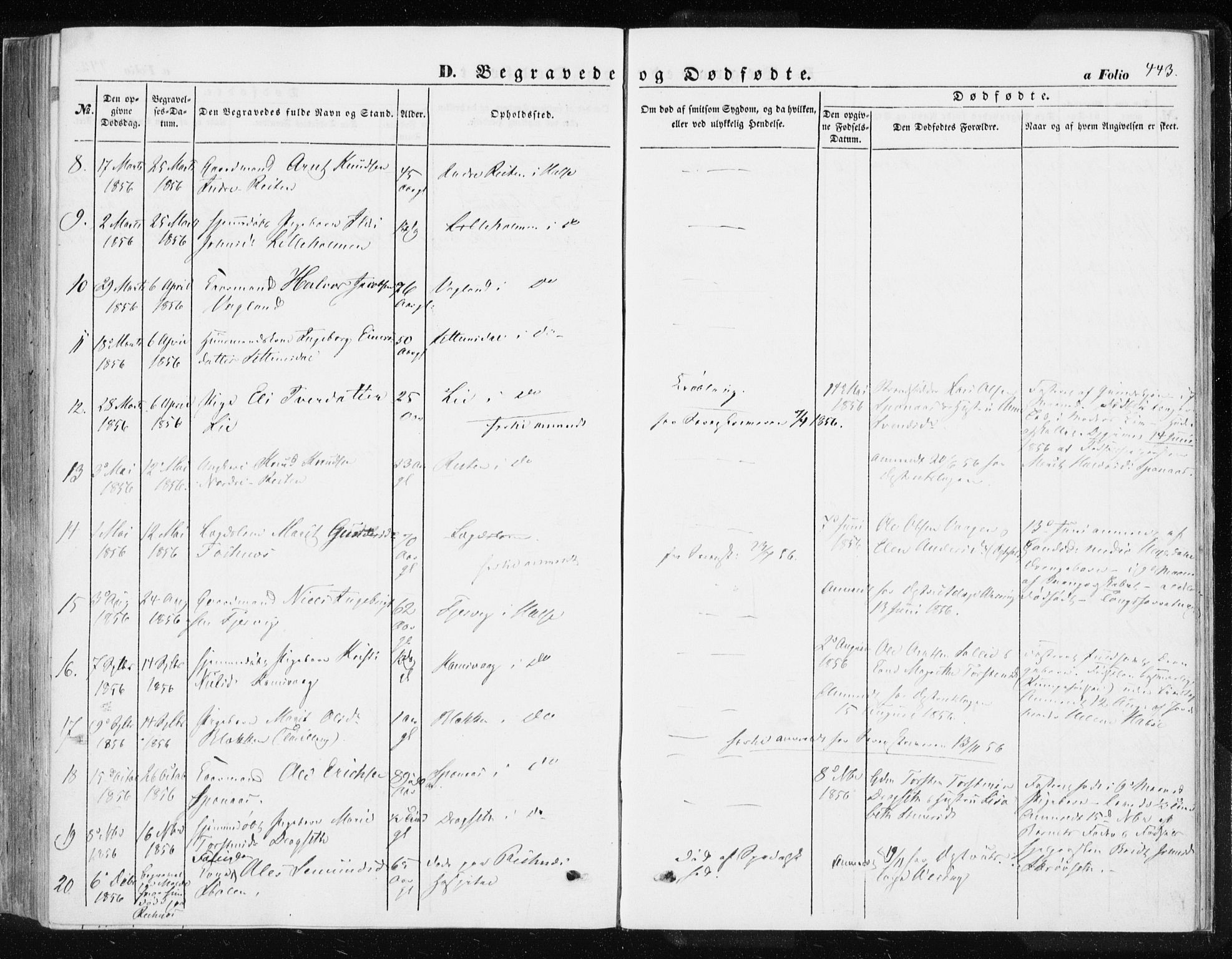 Ministerialprotokoller, klokkerbøker og fødselsregistre - Møre og Romsdal, SAT/A-1454/576/L0883: Parish register (official) no. 576A01, 1849-1865, p. 443