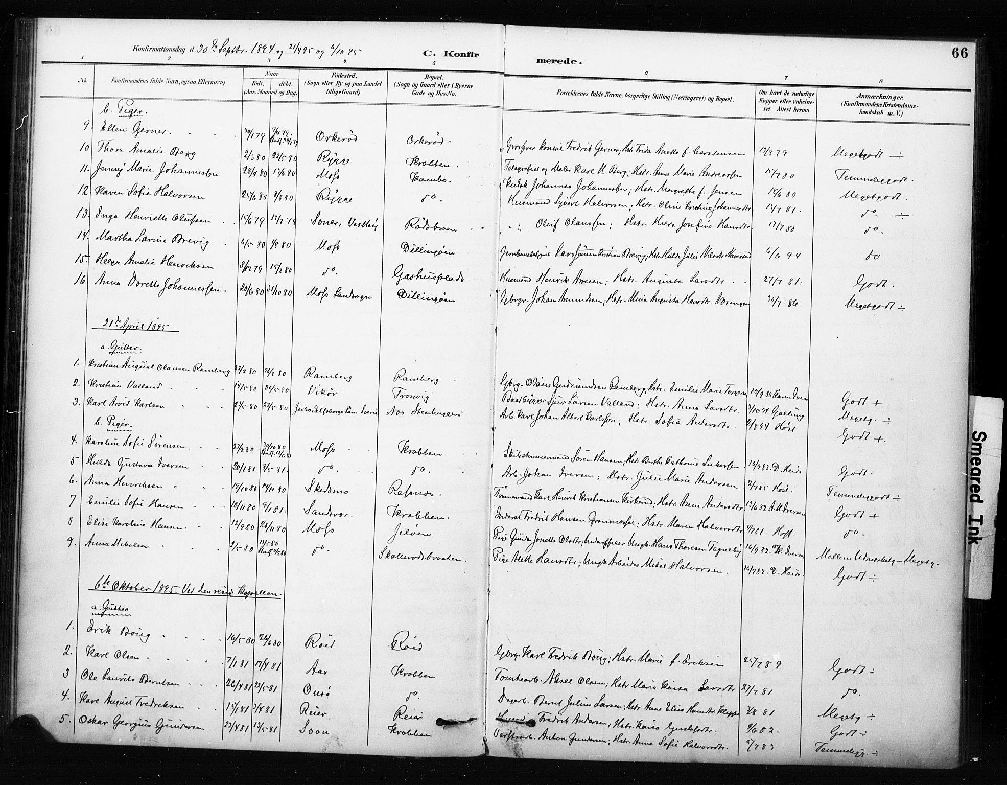 Moss prestekontor Kirkebøker, AV/SAO-A-2003/F/Fc/L0002: Parish register (official) no. III 2, 1894-1906, p. 66