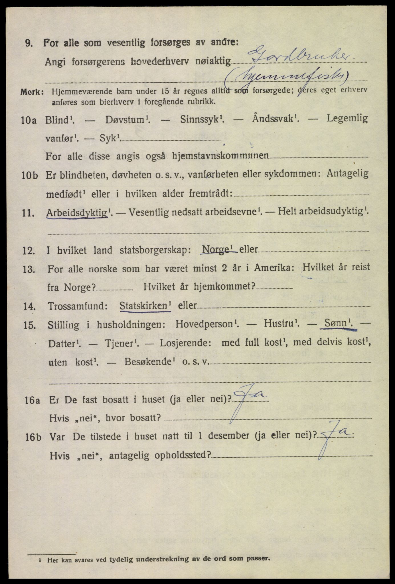 SAK, 1920 census for Spind, 1920, p. 2204