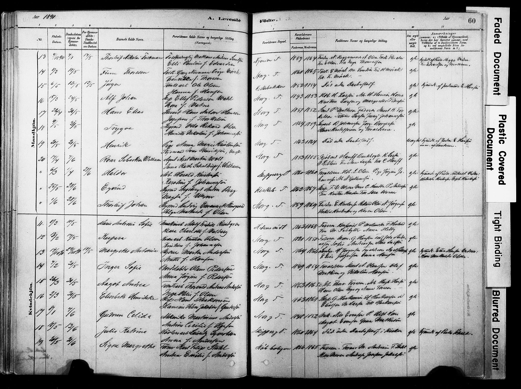 Strømsø kirkebøker, SAKO/A-246/F/Fb/L0006: Parish register (official) no. II 6, 1879-1910, p. 60