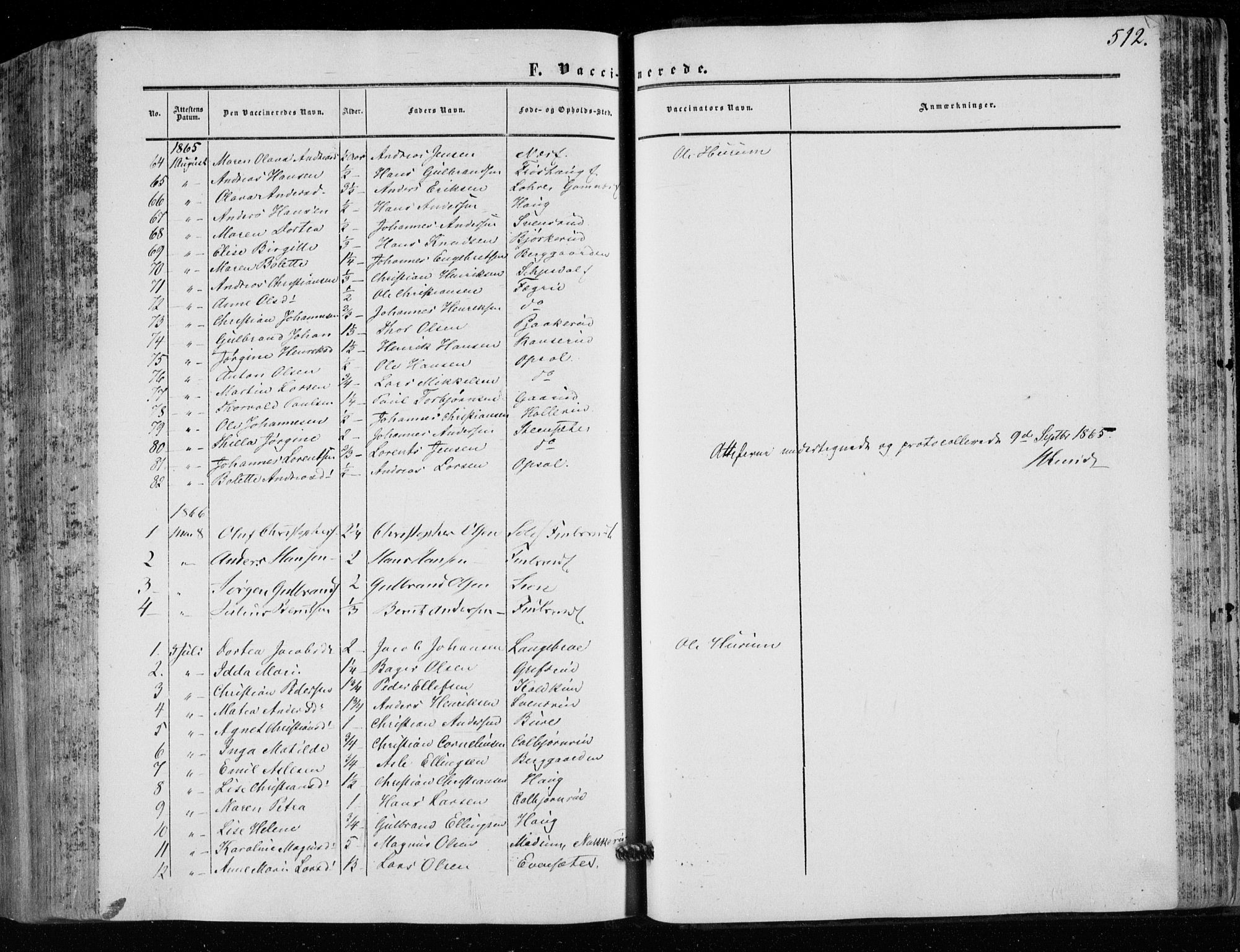Hole kirkebøker, SAKO/A-228/F/Fa/L0006: Parish register (official) no. I 6, 1852-1872, p. 512