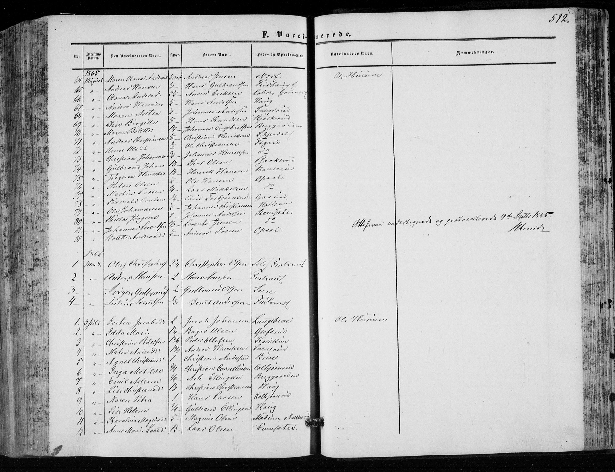 Hole kirkebøker, AV/SAKO-A-228/F/Fa/L0006: Parish register (official) no. I 6, 1852-1872, p. 512