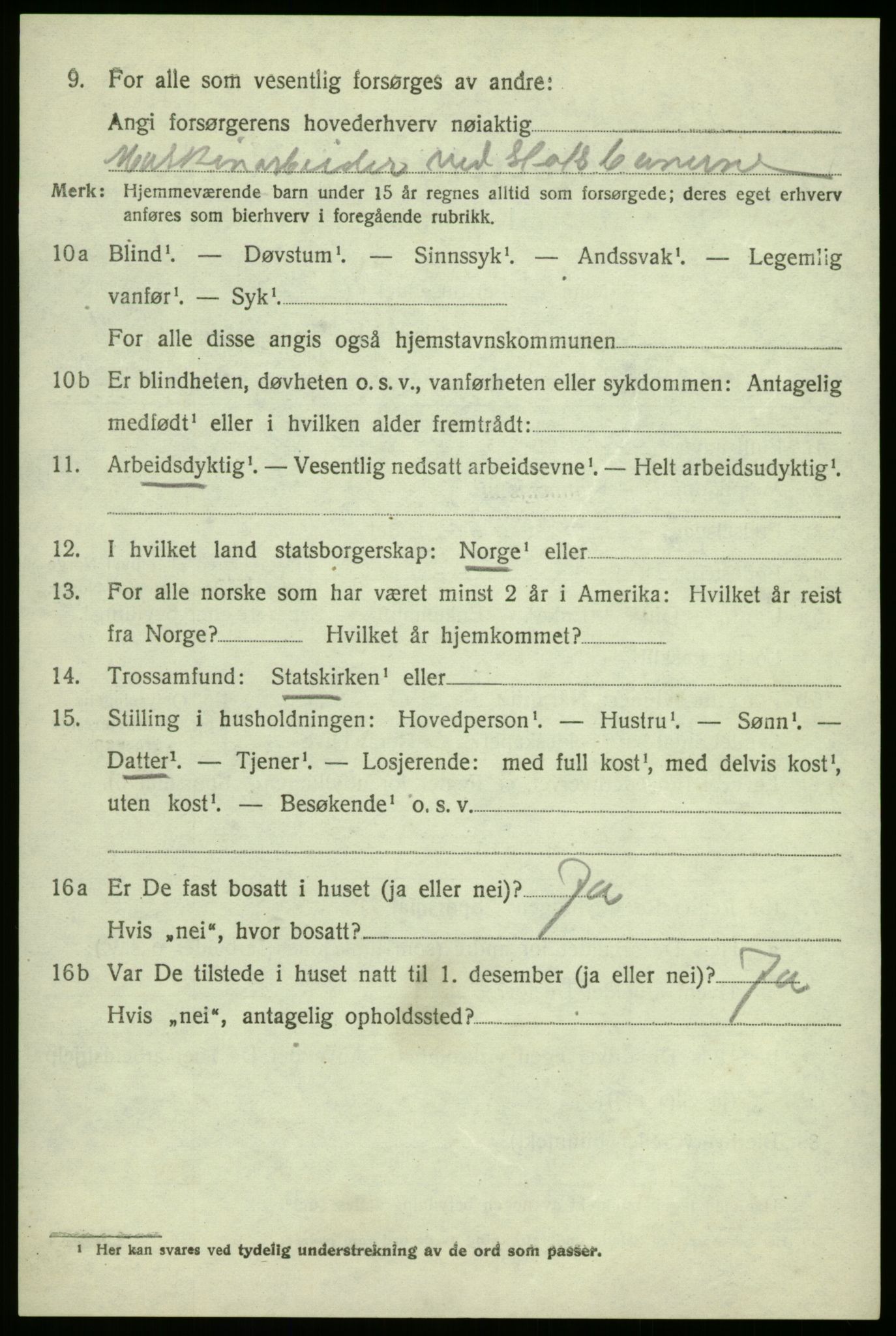 SAB, 1920 census for Fana, 1920, p. 18166