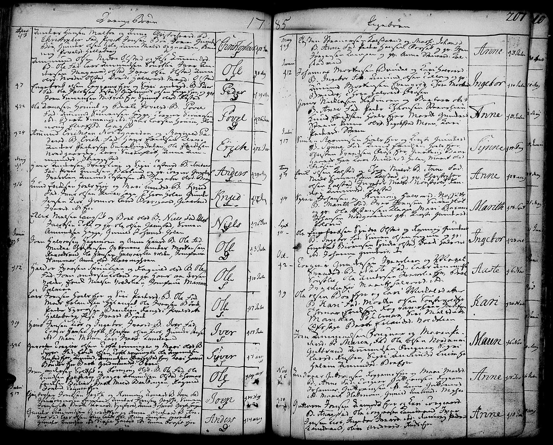 Gausdal prestekontor, SAH/PREST-090/H/Ha/Haa/L0003: Parish register (official) no. 3, 1758-1809, p. 207