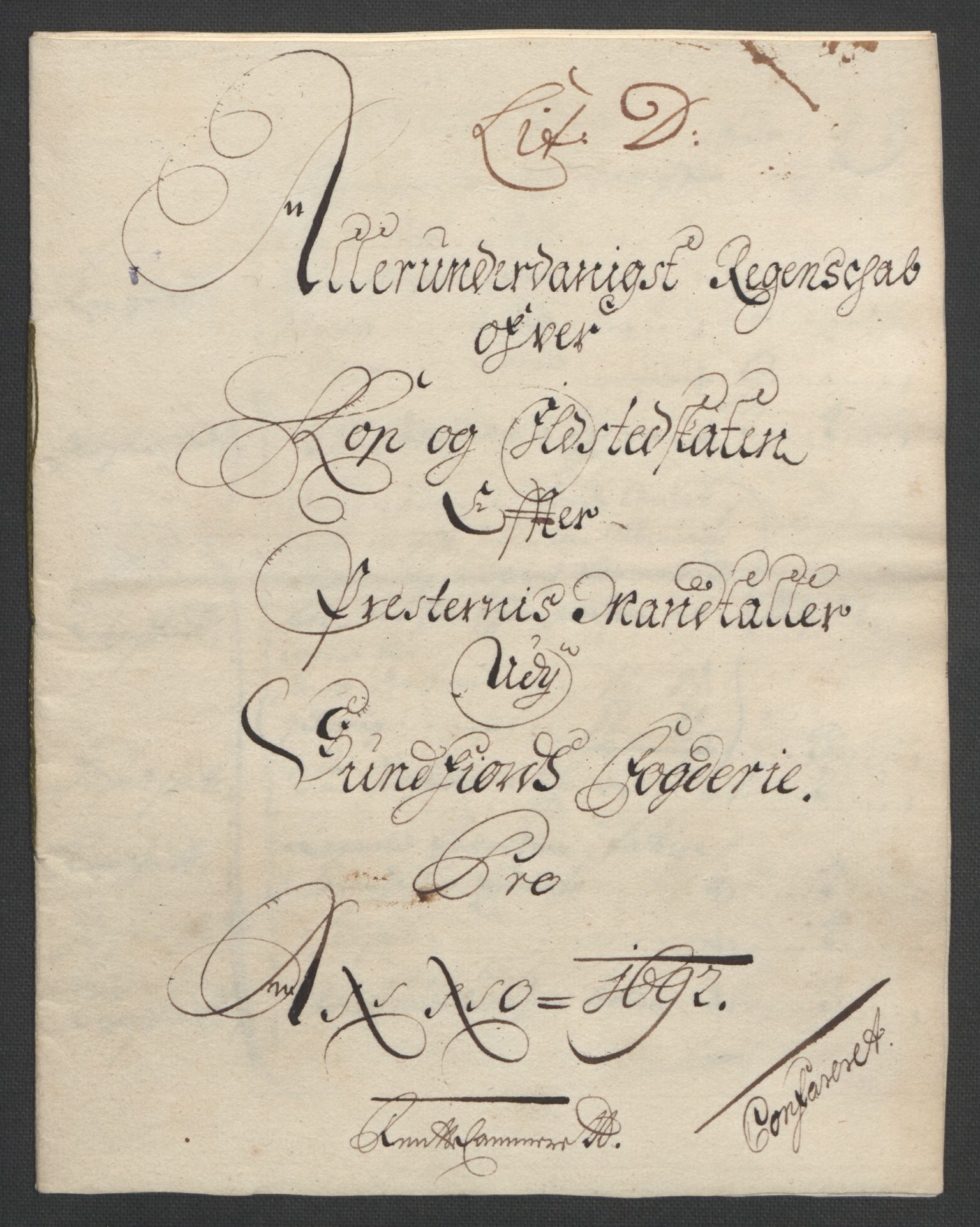 Rentekammeret inntil 1814, Reviderte regnskaper, Fogderegnskap, AV/RA-EA-4092/R53/L3420: Fogderegnskap Sunn- og Nordfjord, 1691-1692, p. 209