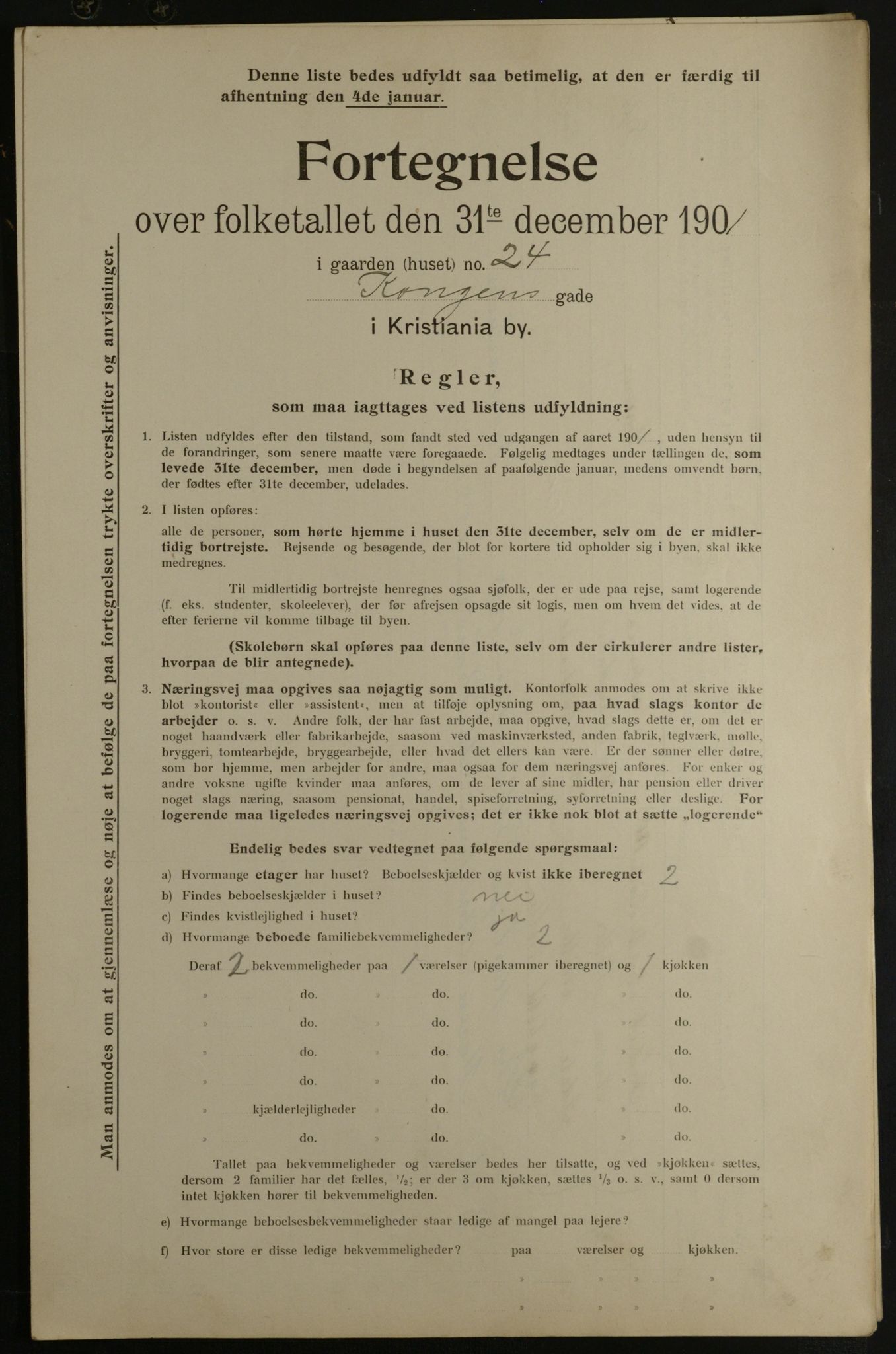 OBA, Municipal Census 1901 for Kristiania, 1901, p. 8131