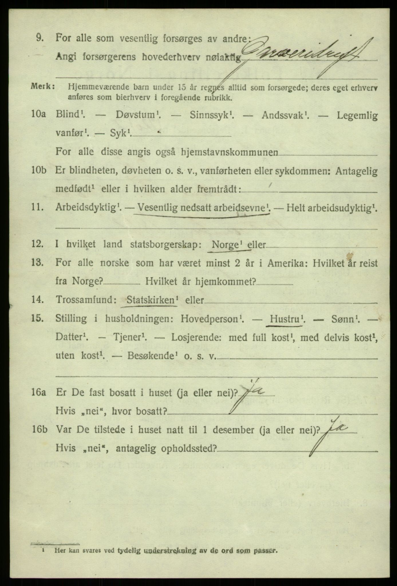 SAB, 1920 census for Alversund, 1920, p. 6673