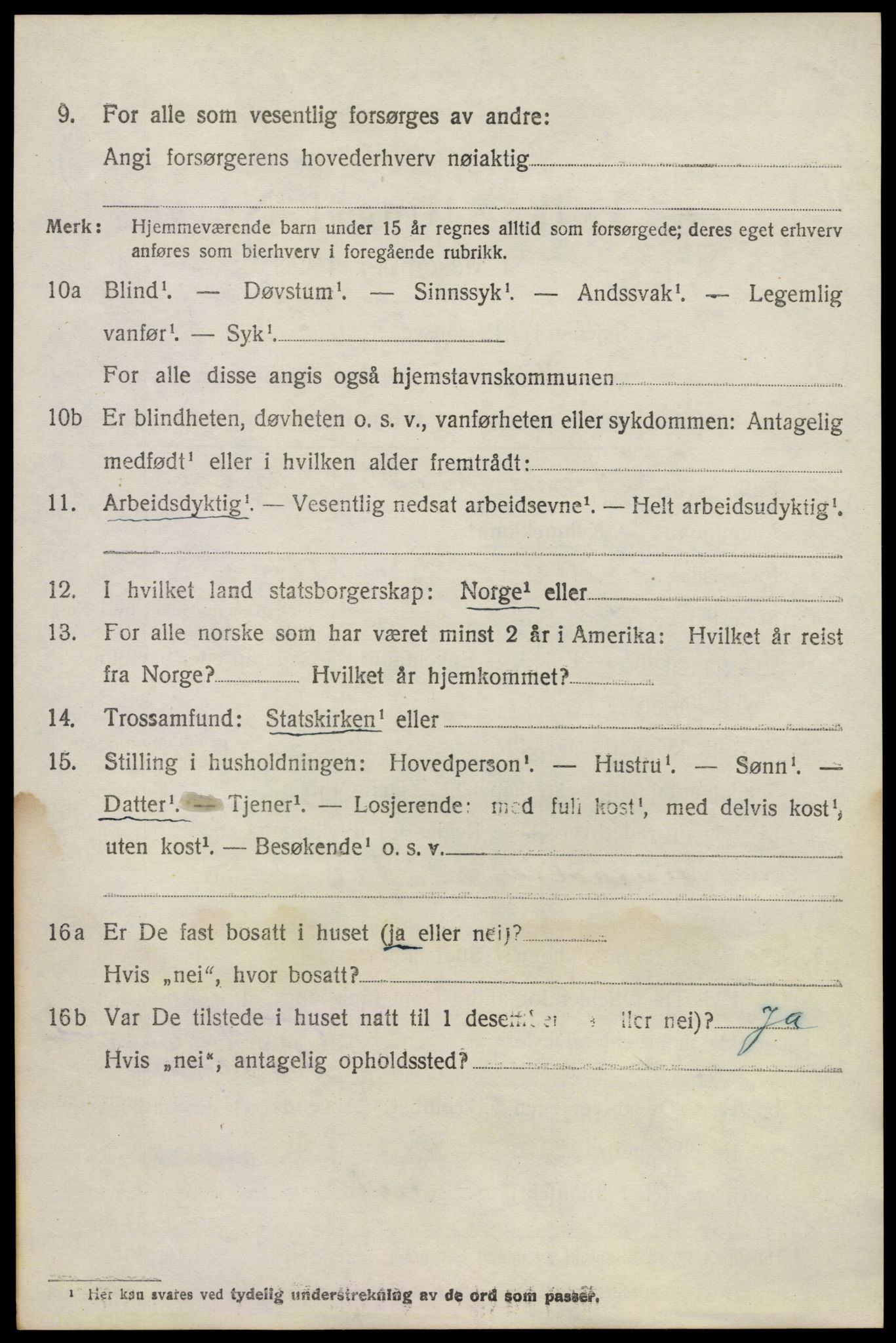 SAO, 1920 census for Fet, 1920, p. 2033