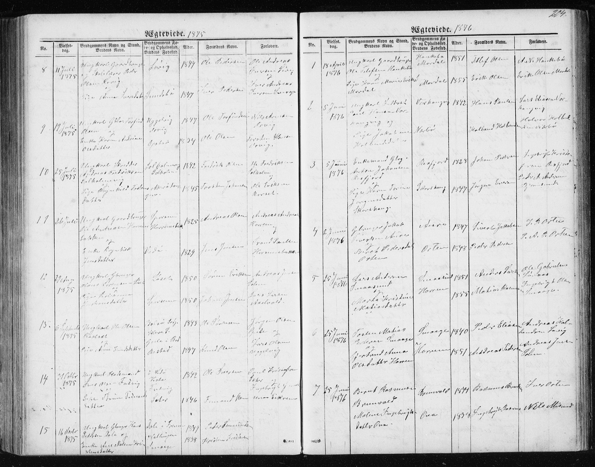 Ministerialprotokoller, klokkerbøker og fødselsregistre - Møre og Romsdal, AV/SAT-A-1454/560/L0724: Parish register (copy) no. 560C01, 1867-1892, p. 204