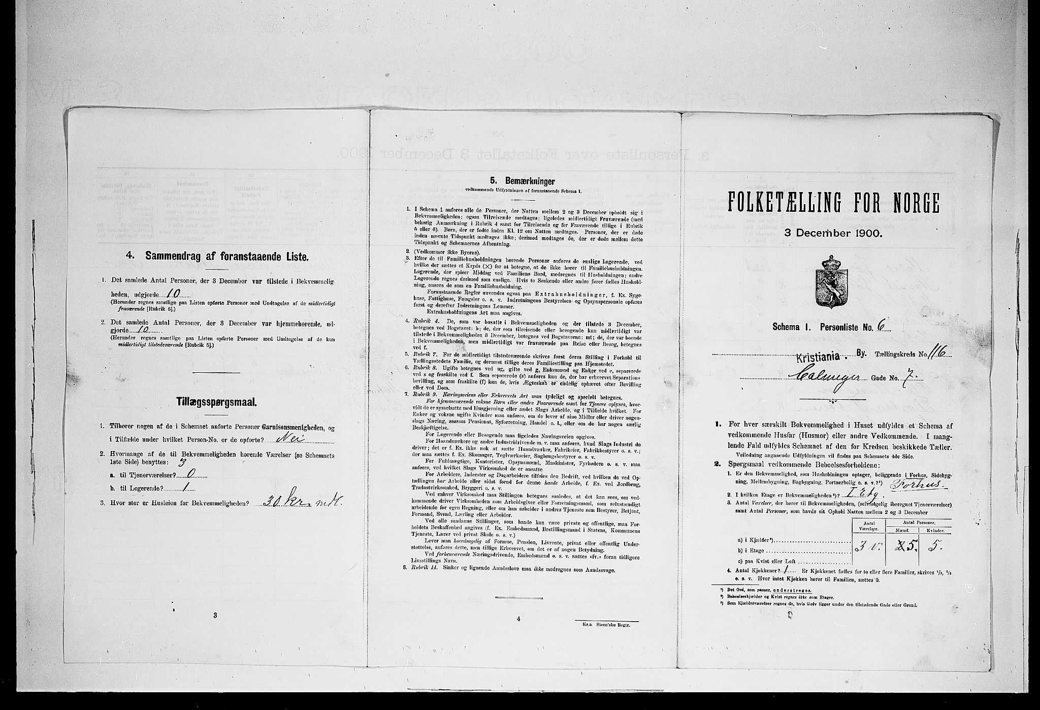 SAO, 1900 census for Kristiania, 1900, p. 10565