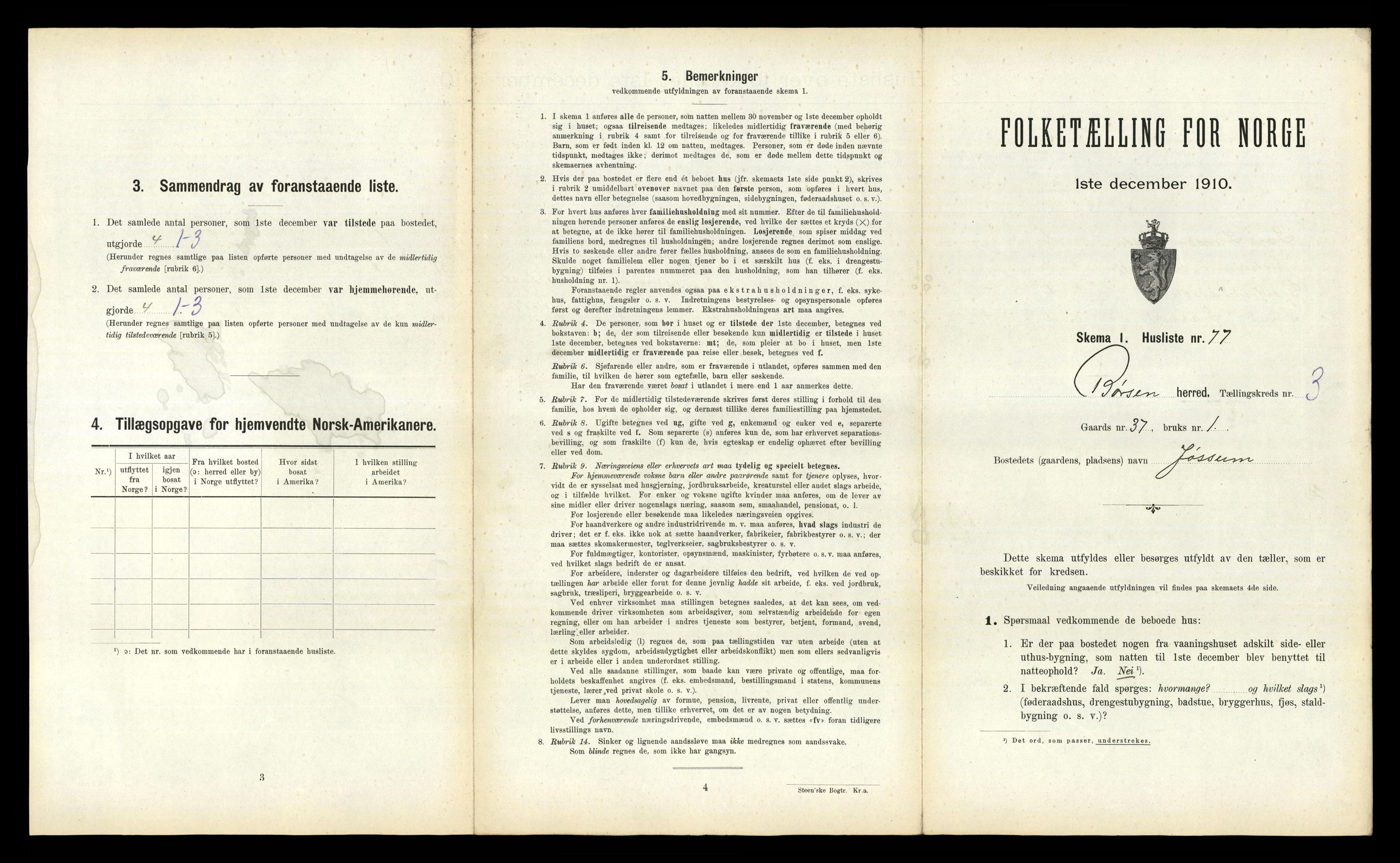 RA, 1910 census for Børsa, 1910, p. 377