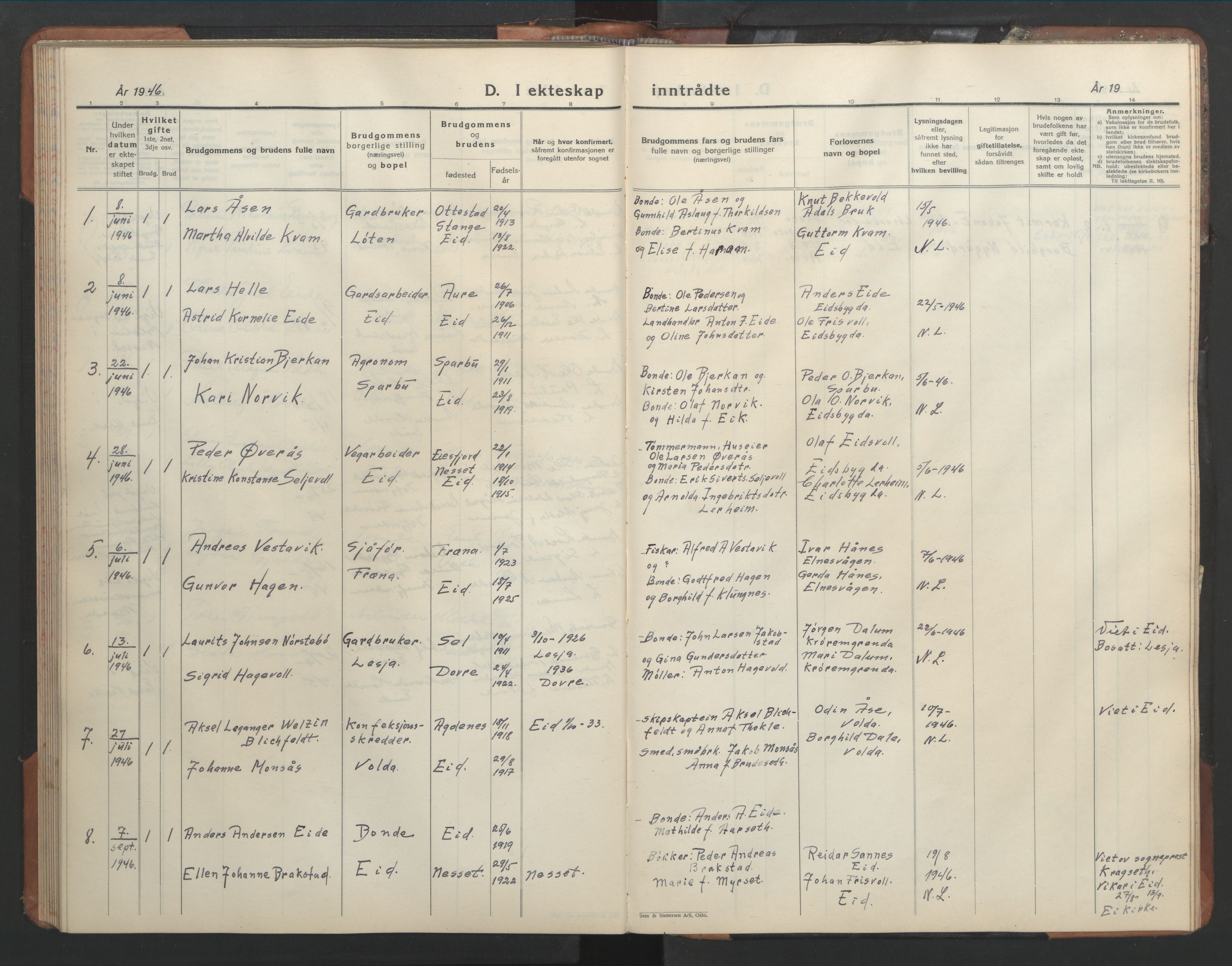 Ministerialprotokoller, klokkerbøker og fødselsregistre - Møre og Romsdal, AV/SAT-A-1454/542/L0559: Parish register (copy) no. 542C02, 1932-1952