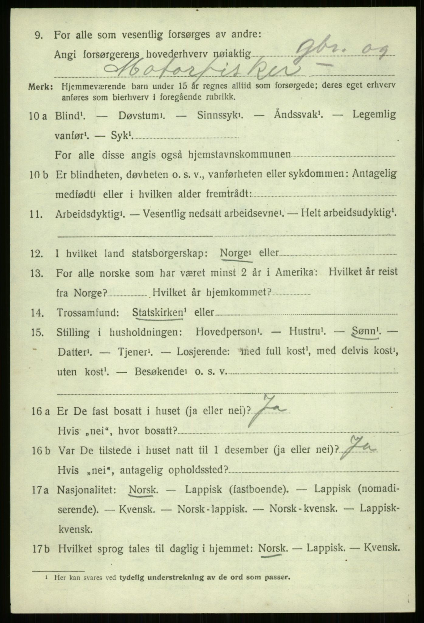 SATØ, 1920 census for Ibestad, 1920, p. 10201