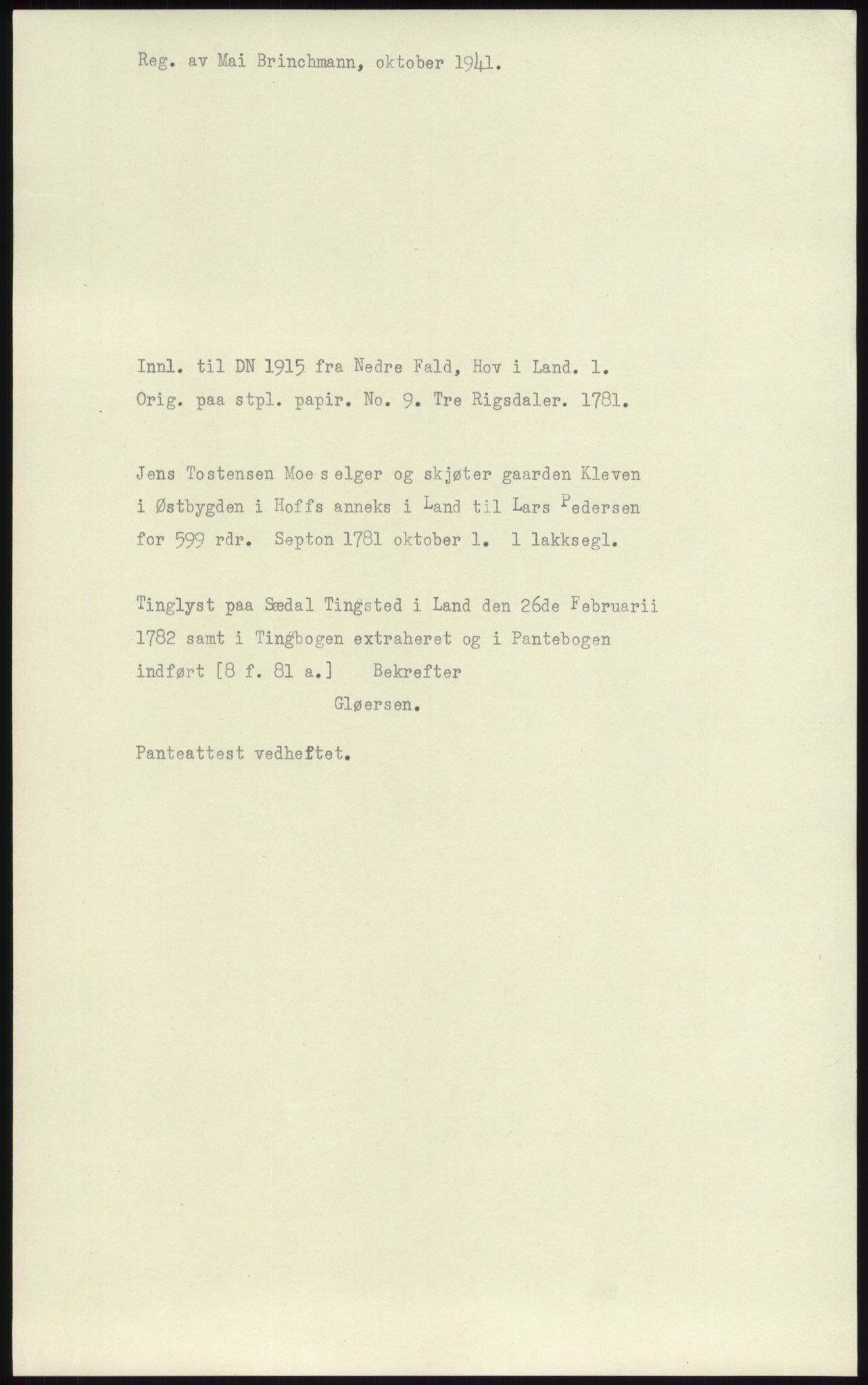 Samlinger til kildeutgivelse, Diplomavskriftsamlingen, RA/EA-4053/H/Ha, p. 2046