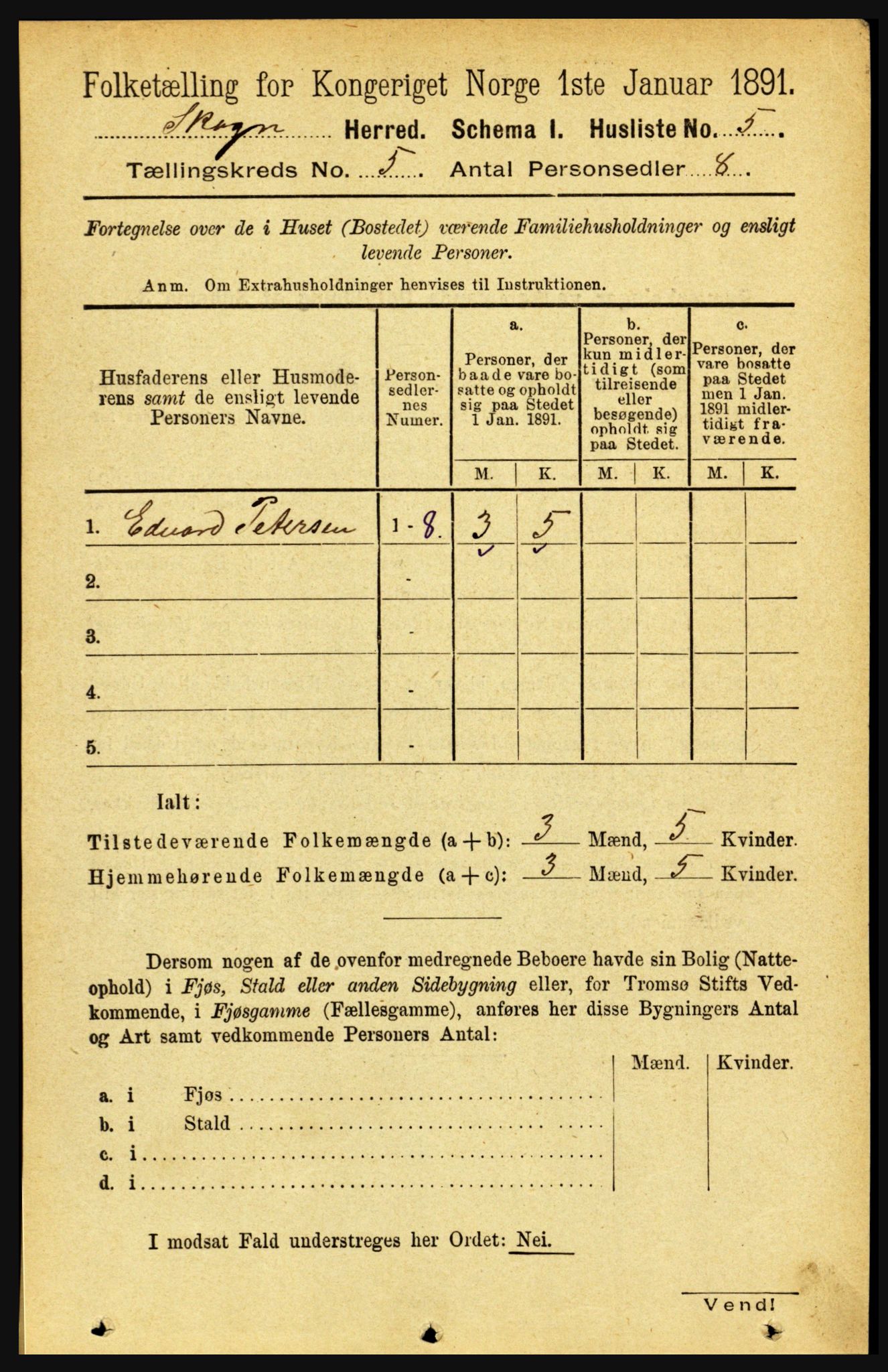 RA, 1891 census for 1719 Skogn, 1891, p. 2849