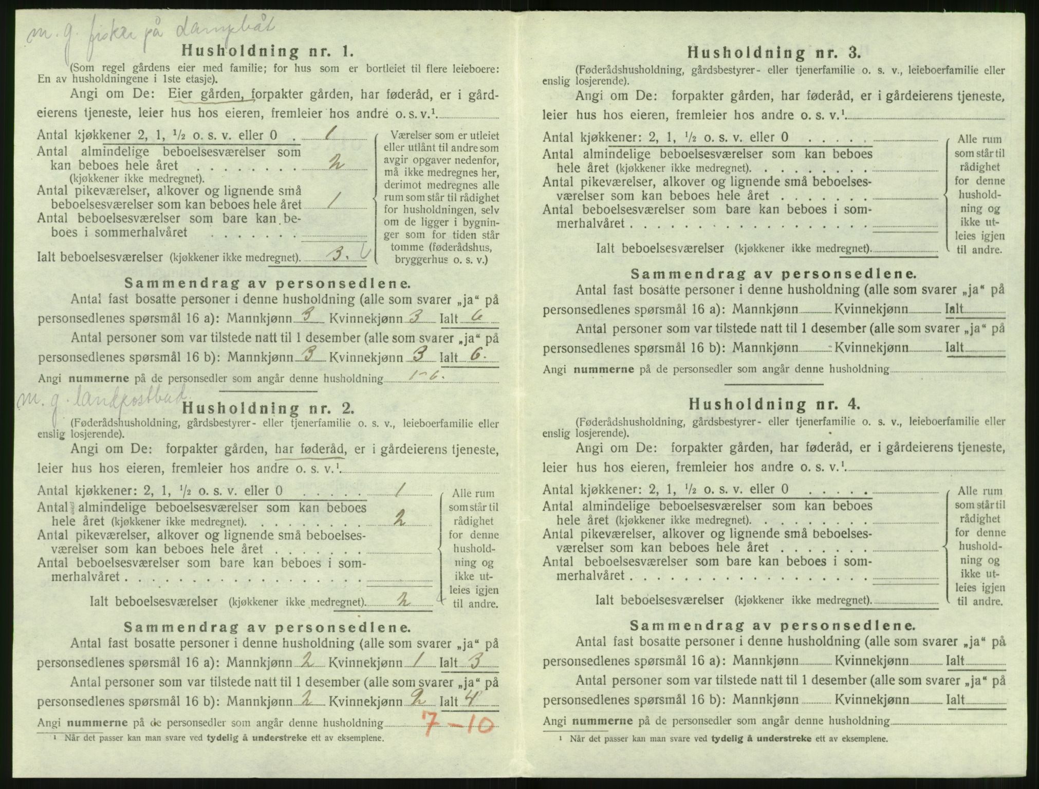 SAT, 1920 census for Hareid, 1920, p. 530