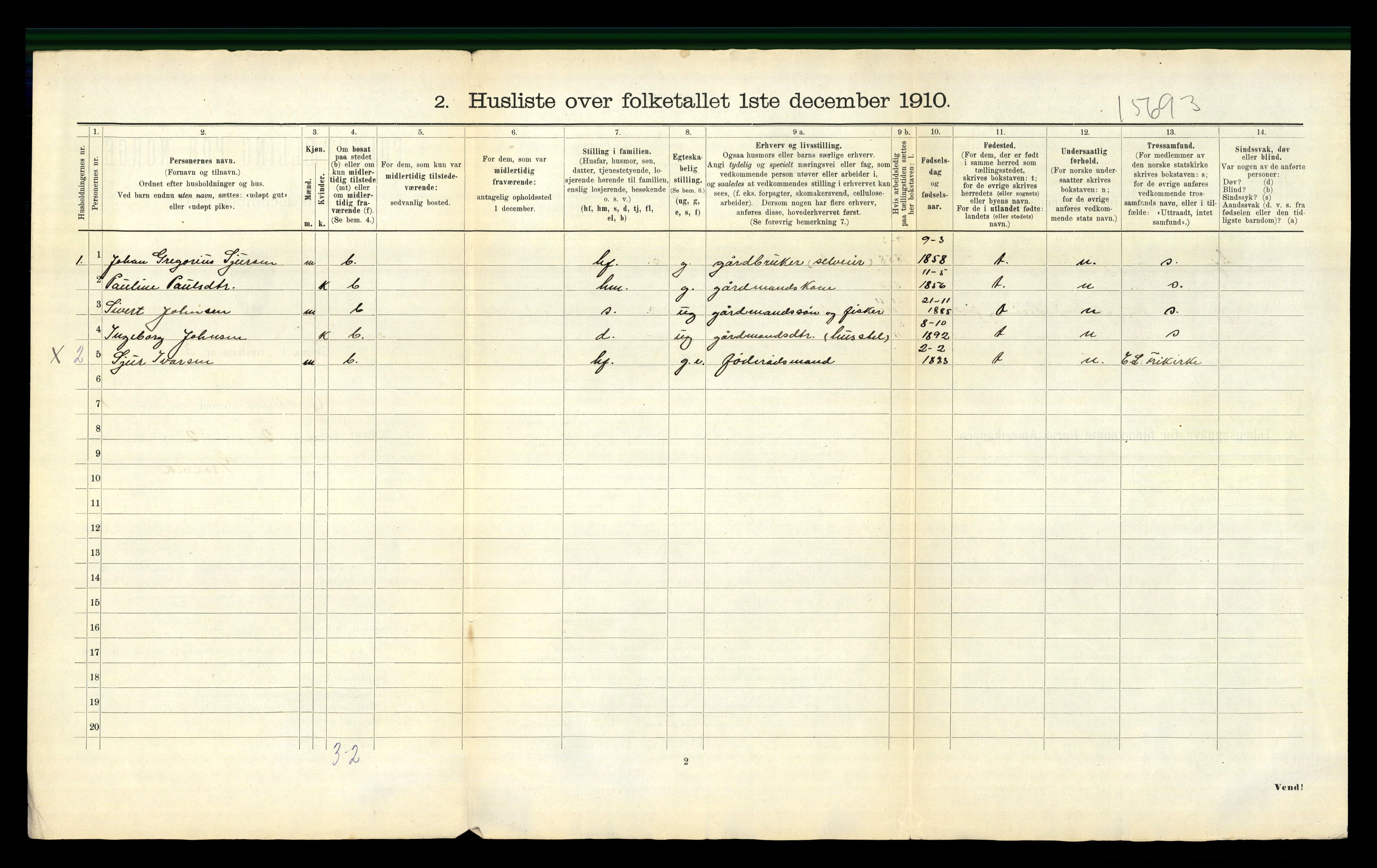 RA, 1910 census for Ørsta, 1910, p. 37